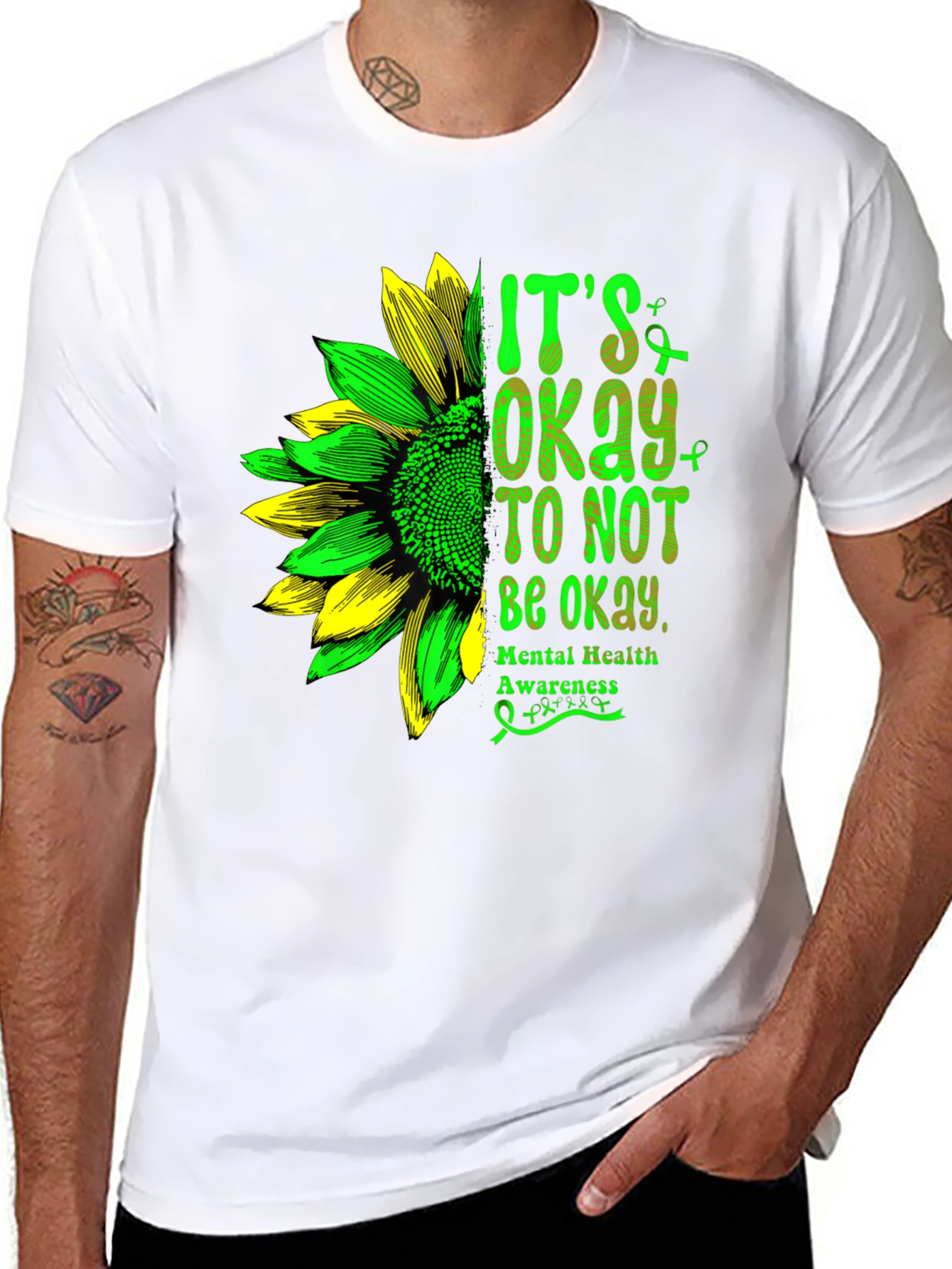 Mental Health Awareness Sunflower Graphic Tee