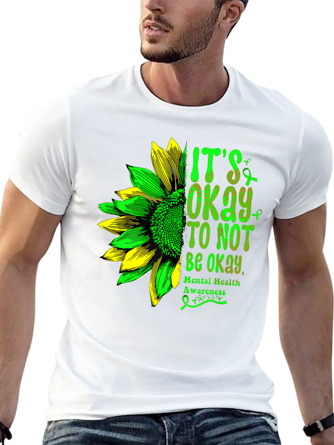 Mental Health Awareness Sunflower Graphic Tee