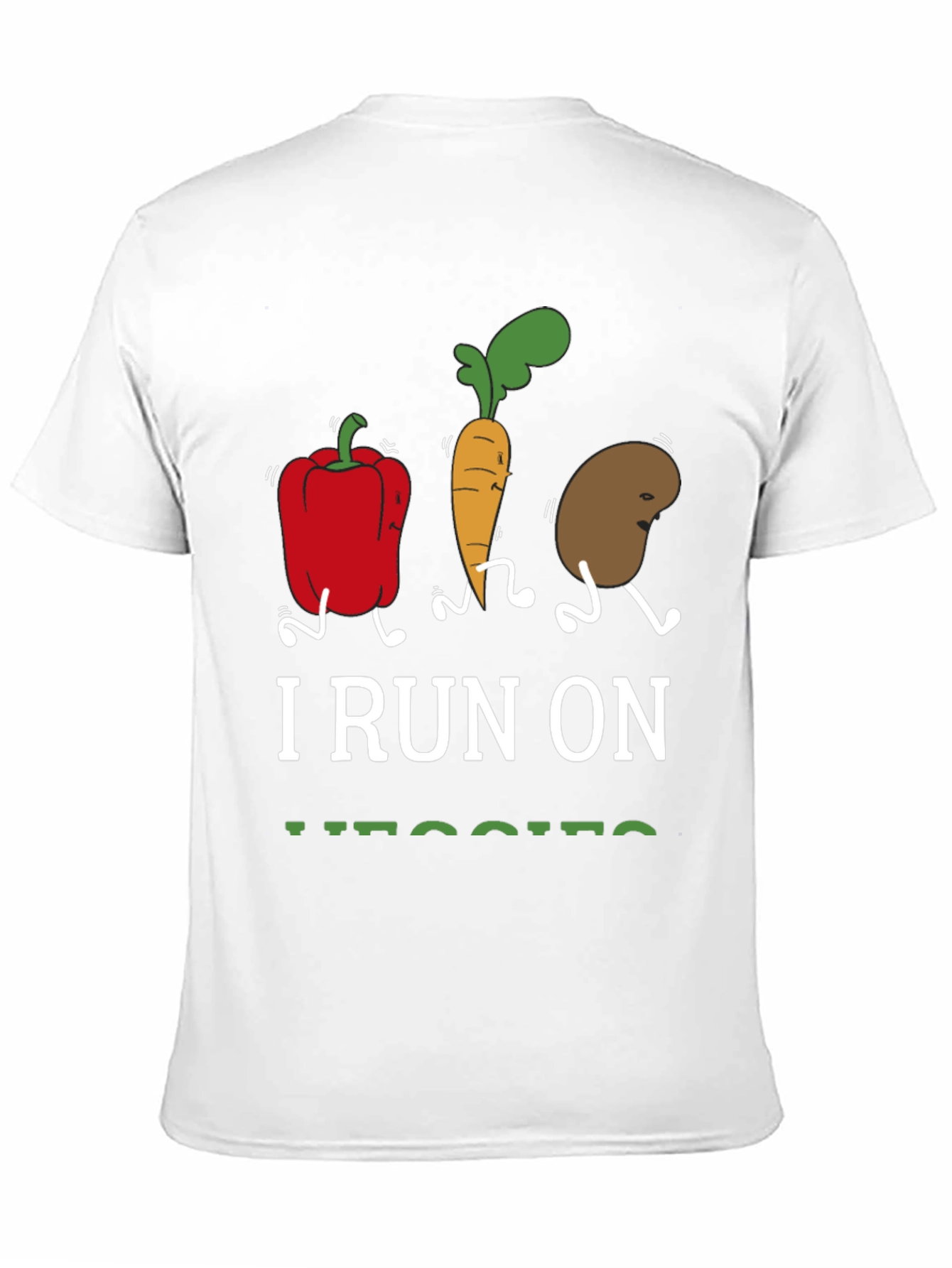 I Run On Veggies T-Shirt Vegan Foodie Tee