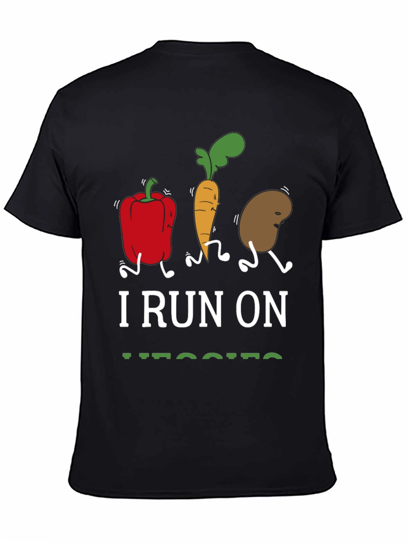 I Run On Veggies T-Shirt Vegan Foodie Tee