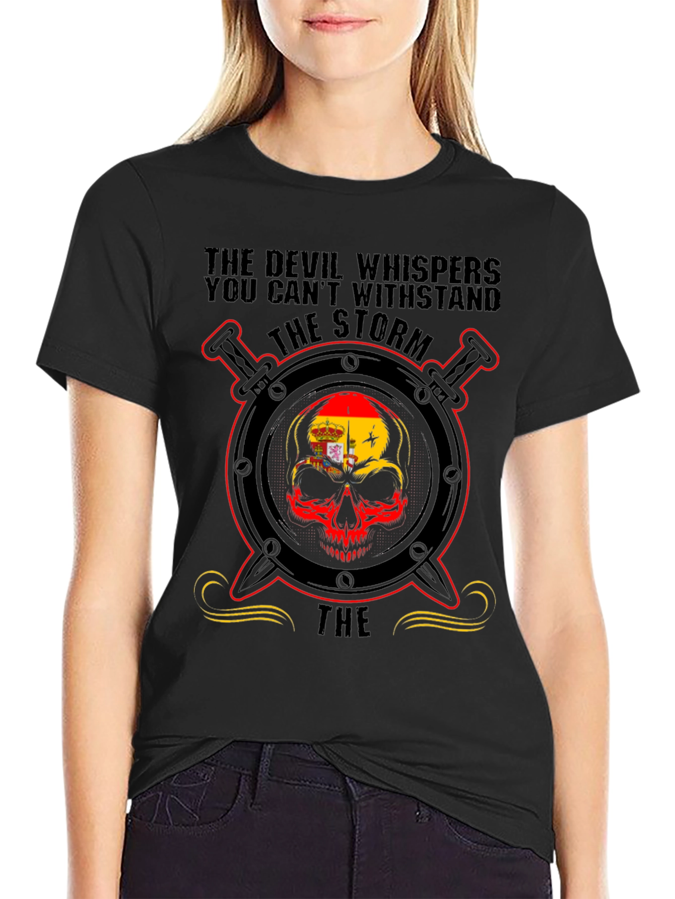 Storm Skull Graphic Tee - Devil Whispers Design