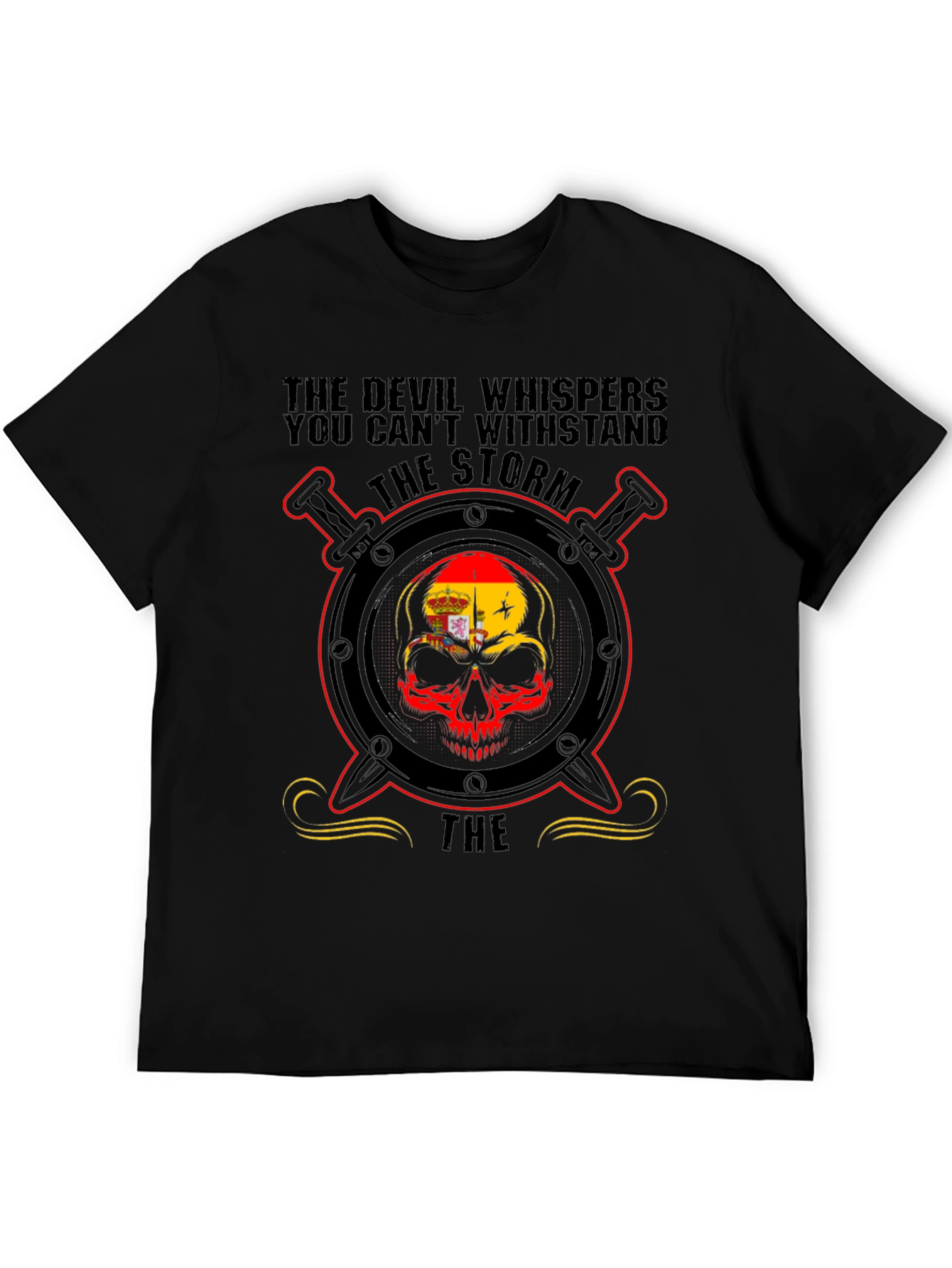 Storm Skull Graphic Tee - Devil Whispers Design