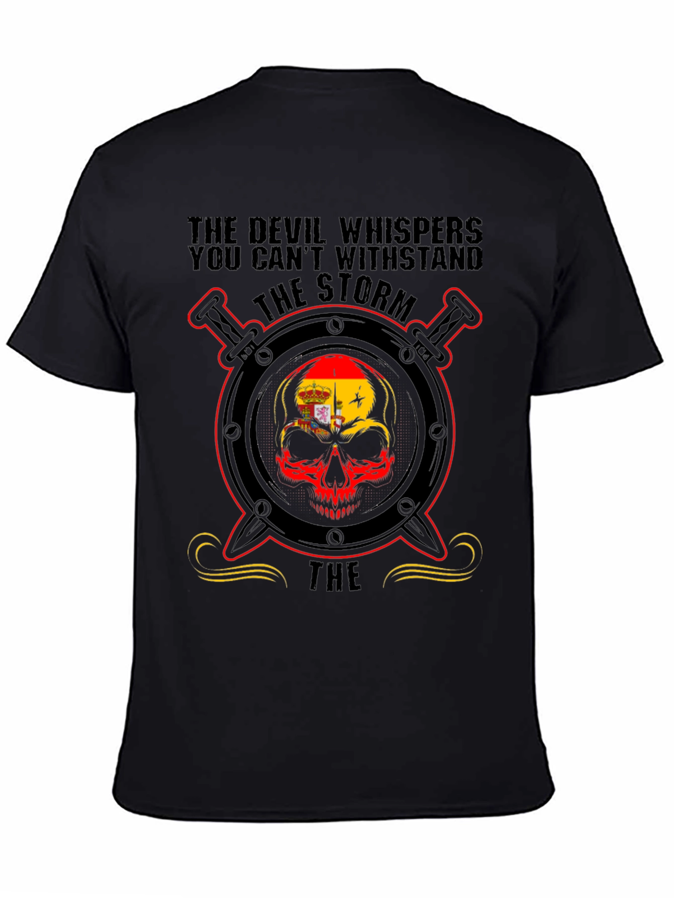 Storm Skull Graphic Tee - Devil Whispers Design