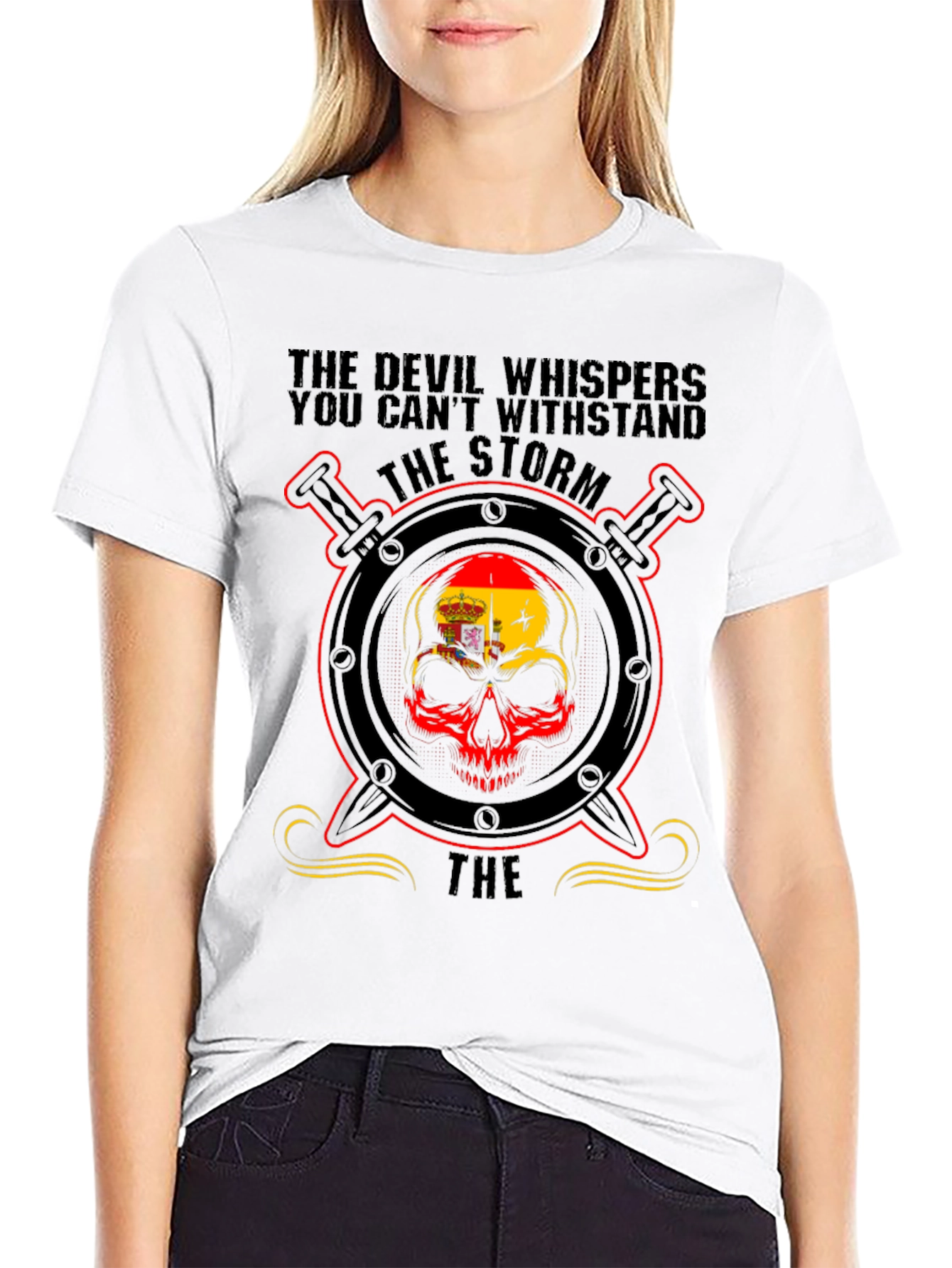 Storm Skull Graphic Tee - Devil Whispers Design