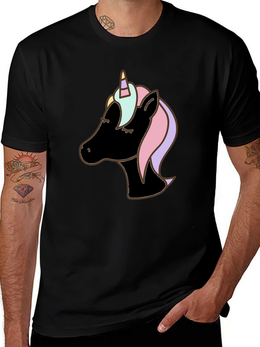 Unicorn Graphic Tee - Black Casual Shirt