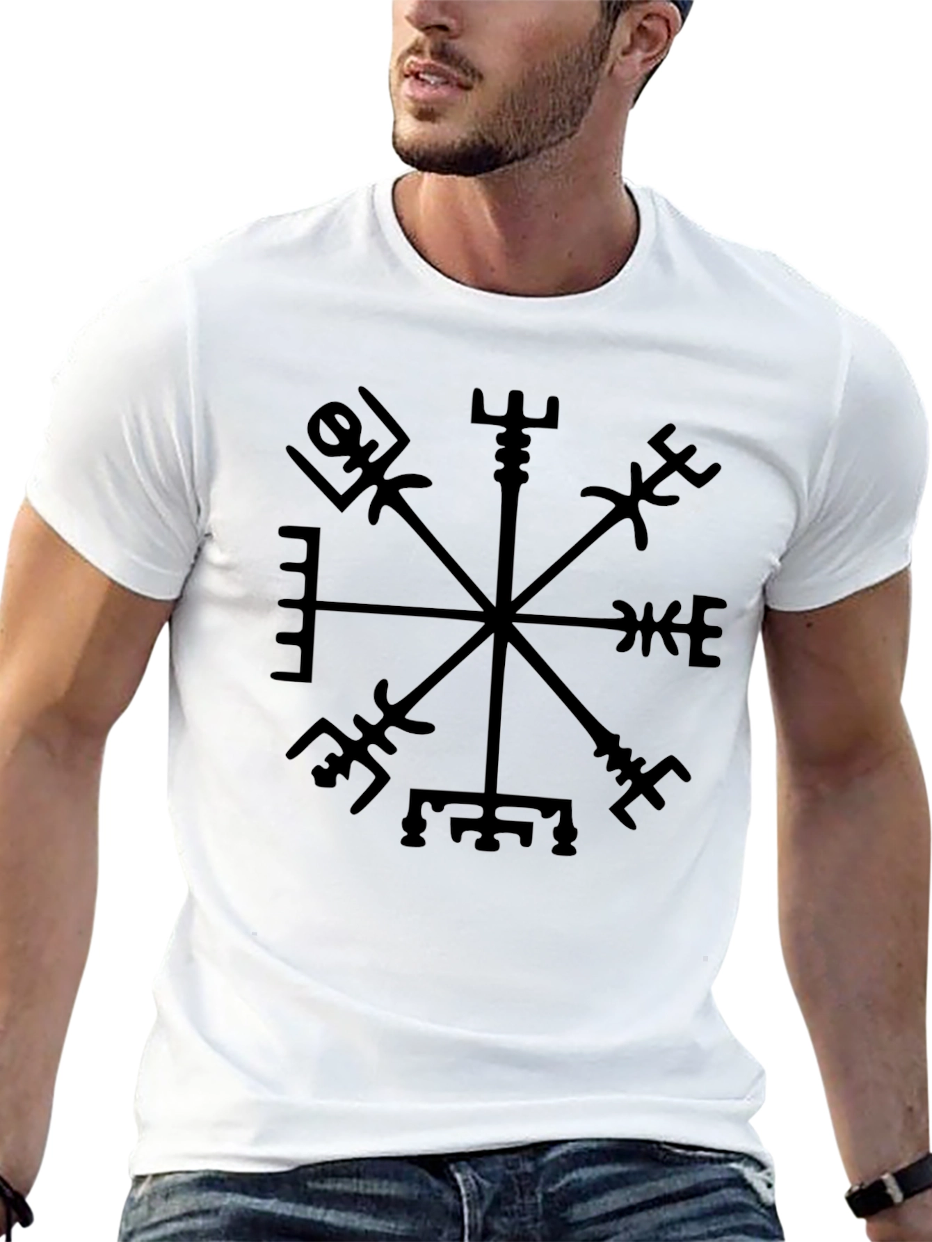Viking Compass T-Shirt - Rune Design