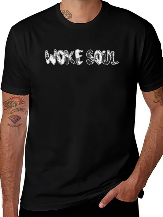 Woke Soul Black Graphic Tee - Stylish Comfort