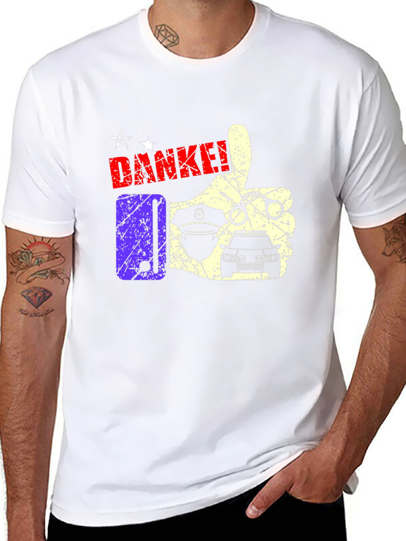 Police Danke T-Shirt - Law Enforcement Appreciation Tee