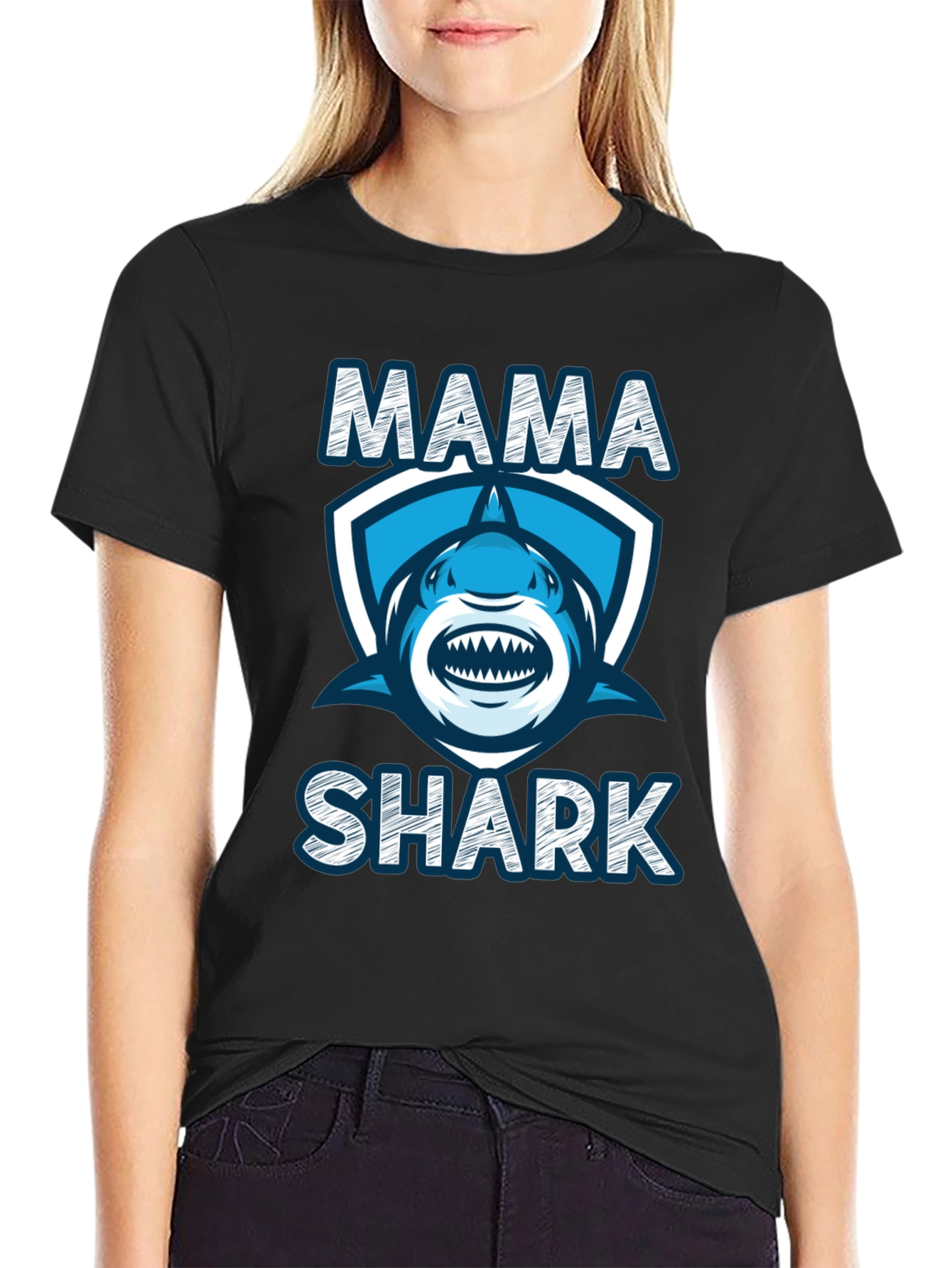 Mama Shark T-Shirt - Fun Family Apparel