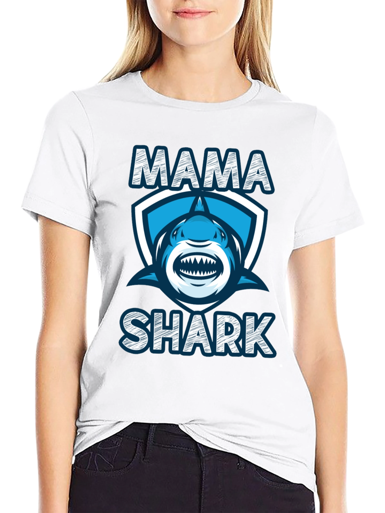 Mama Shark T-Shirt - Fun Family Apparel