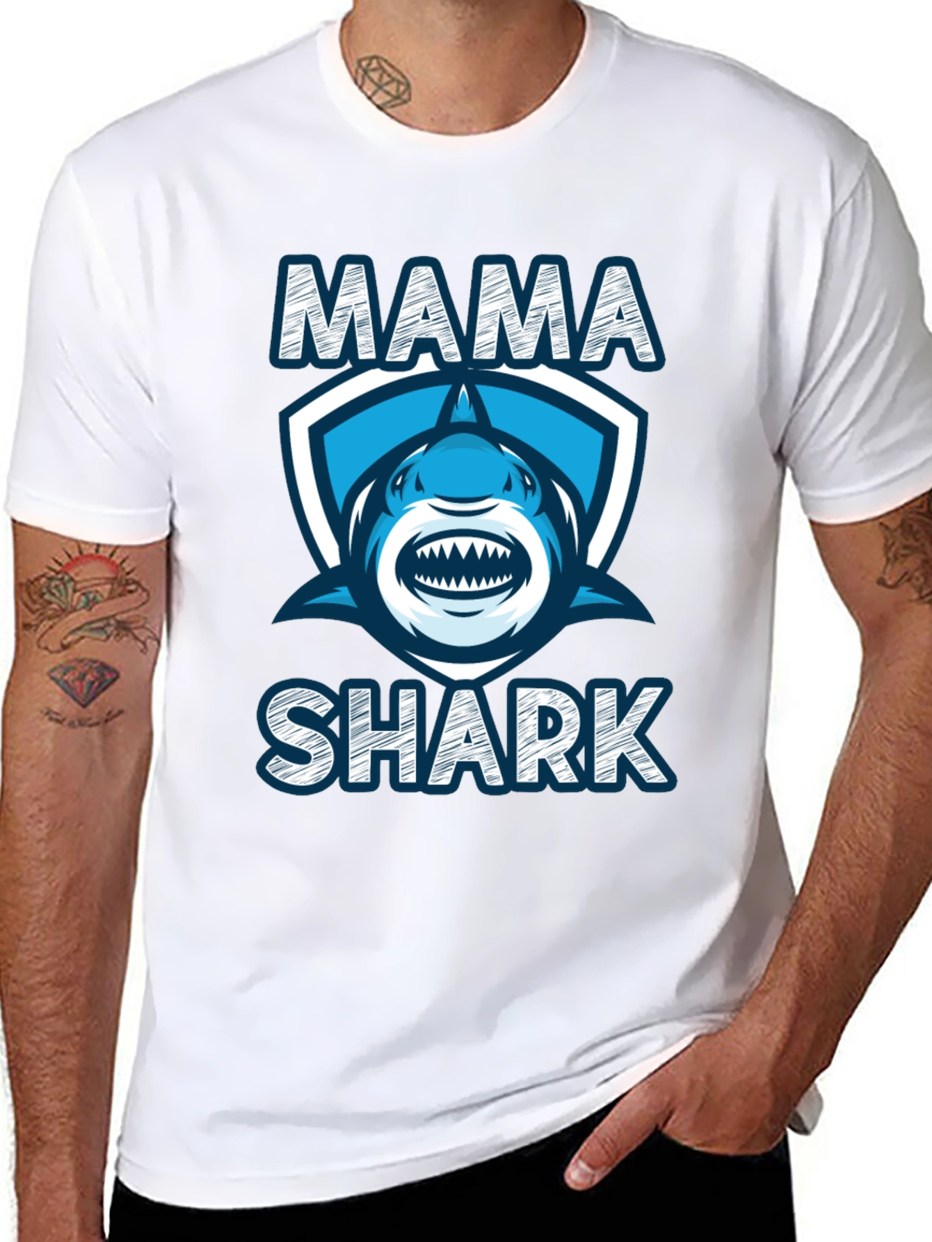 Mama Shark T-Shirt - Fun Family Apparel
