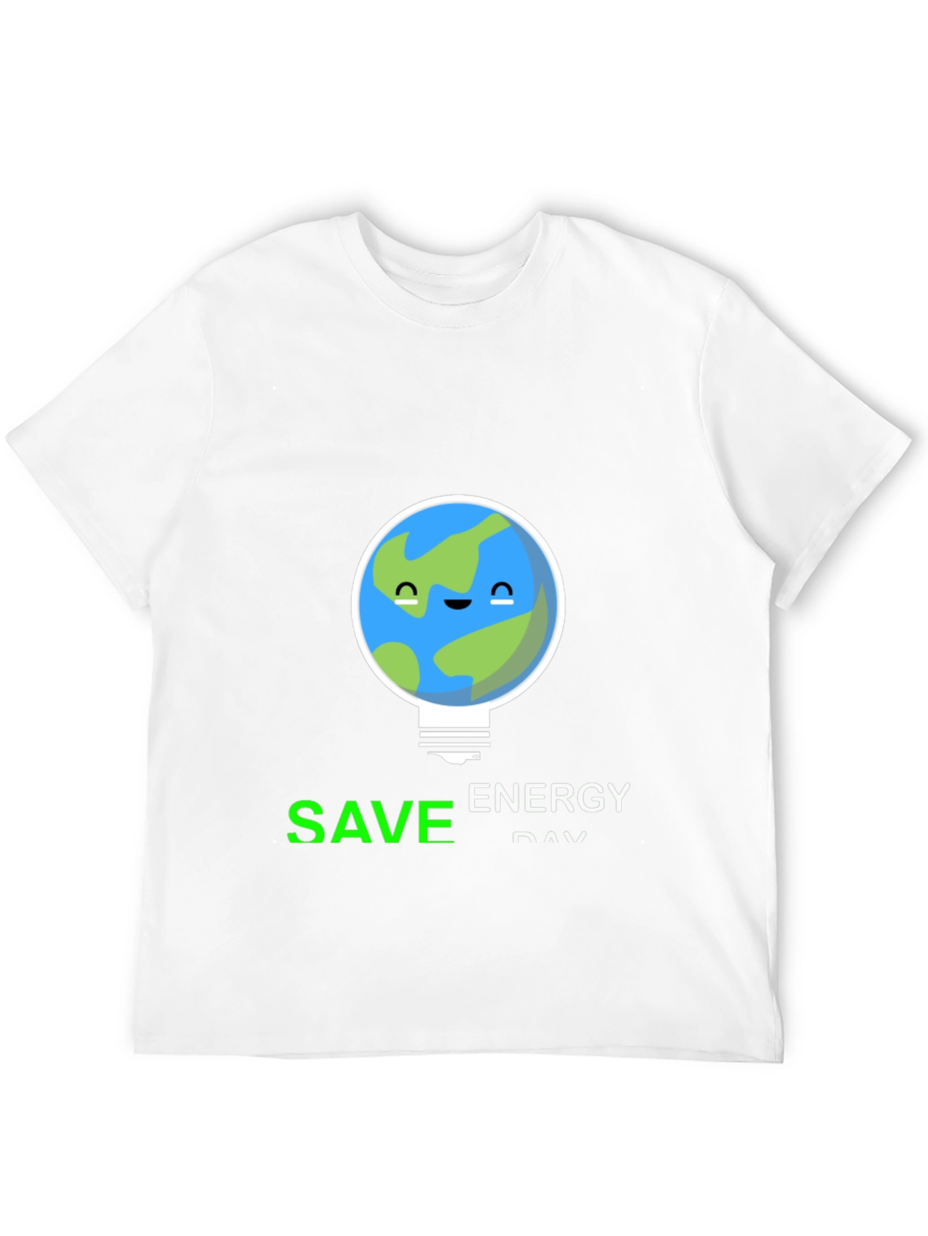 Save Energy Day Earth Graphic Tee - Black
