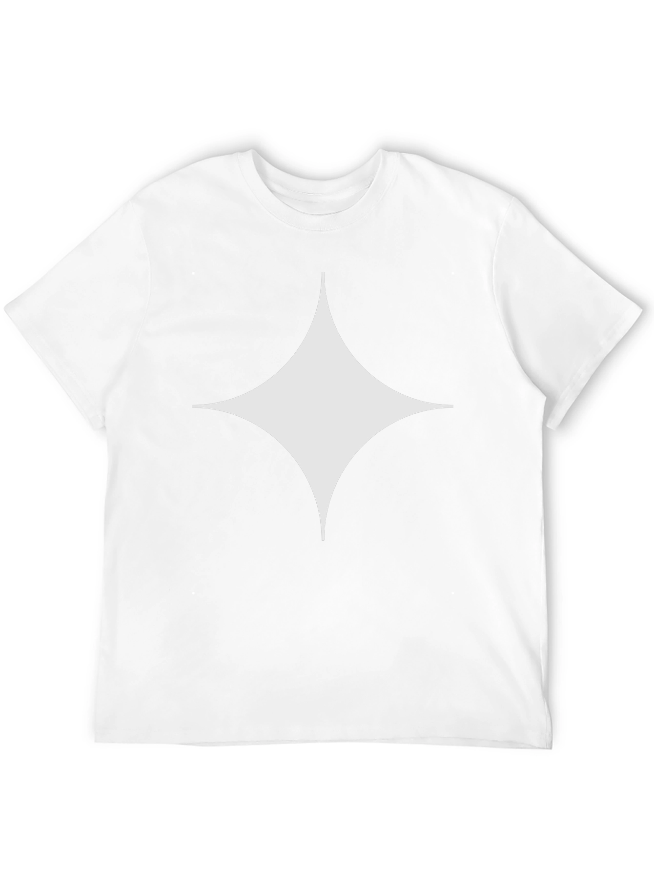Modern Star Diamond Graphic Black T-Shirt