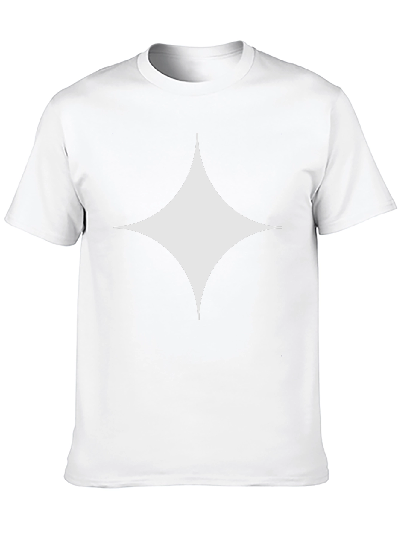 Modern Star Diamond Graphic Black T-Shirt