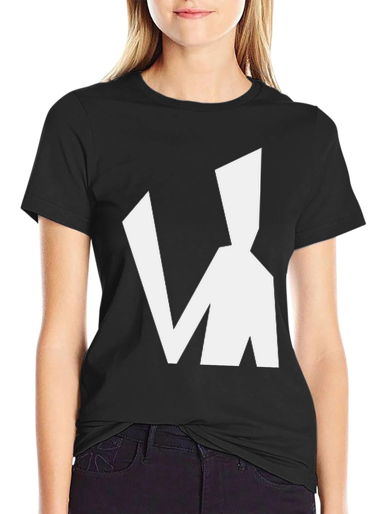 Abstract Man Graphic Black T-Shirt