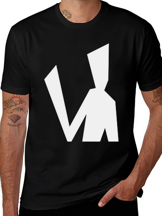 Abstract Man Graphic Black T-Shirt