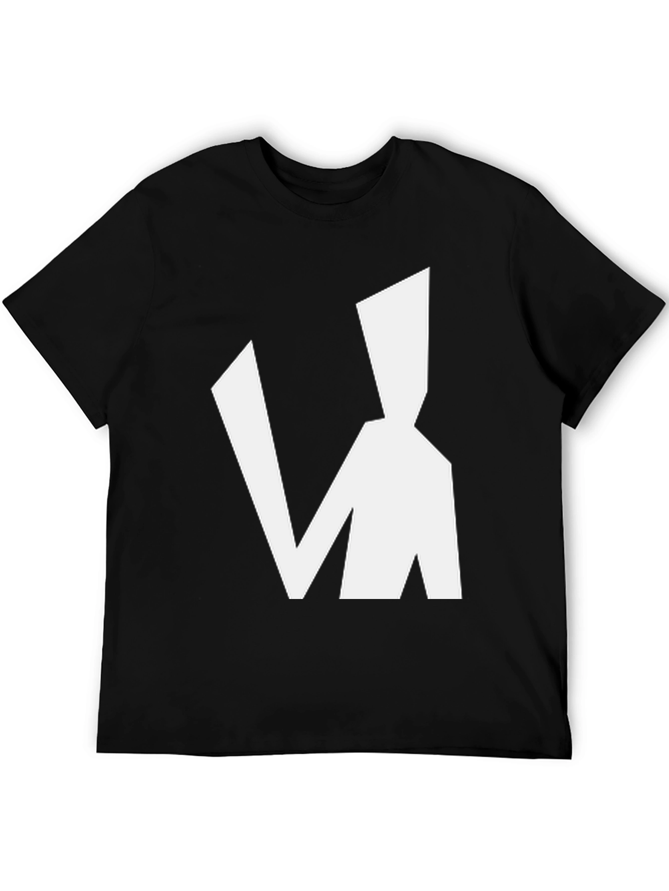 Abstract Man Graphic Black T-Shirt