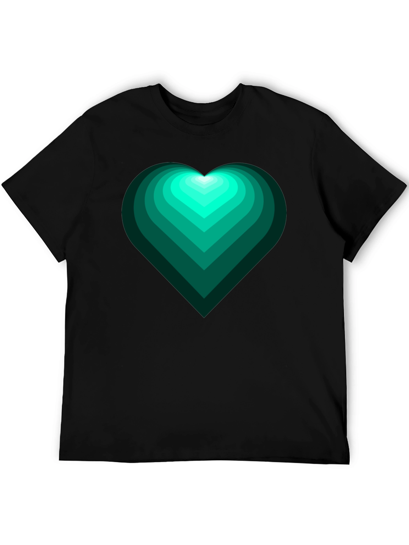 Emerald Heart Graphic Tee - Trendy Mens Shirt