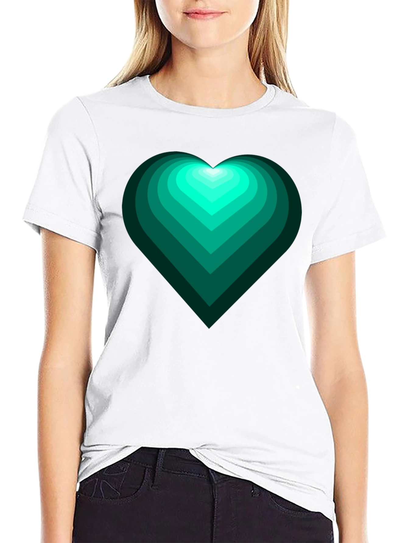 Emerald Heart Graphic Tee - Trendy Mens Shirt