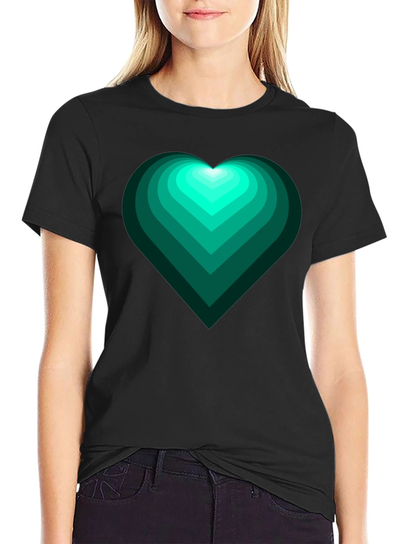 Emerald Heart Graphic Tee - Trendy Mens Shirt