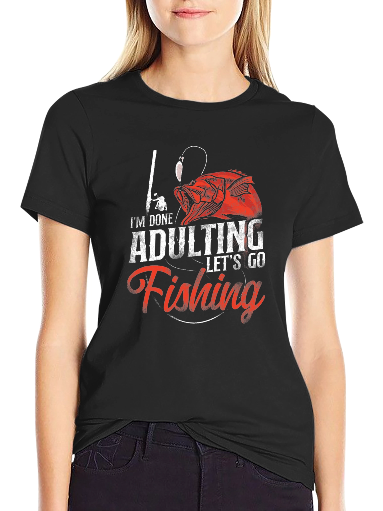 Funny Fishing T-Shirt - Im Done Adulting Tee