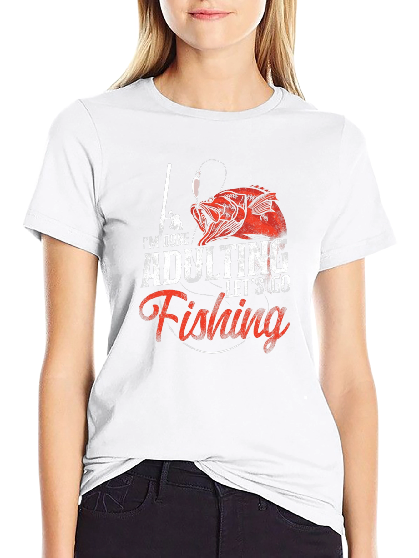 Funny Fishing T-Shirt - Im Done Adulting Tee