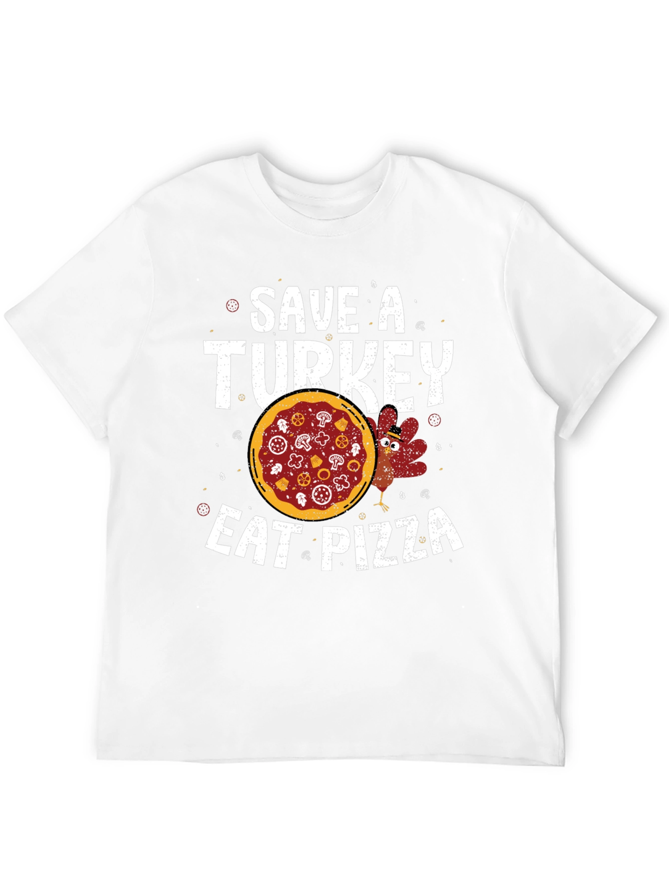 Save a Turkey Eat Pizza T-Shirt Funny Thanksgiving Tee