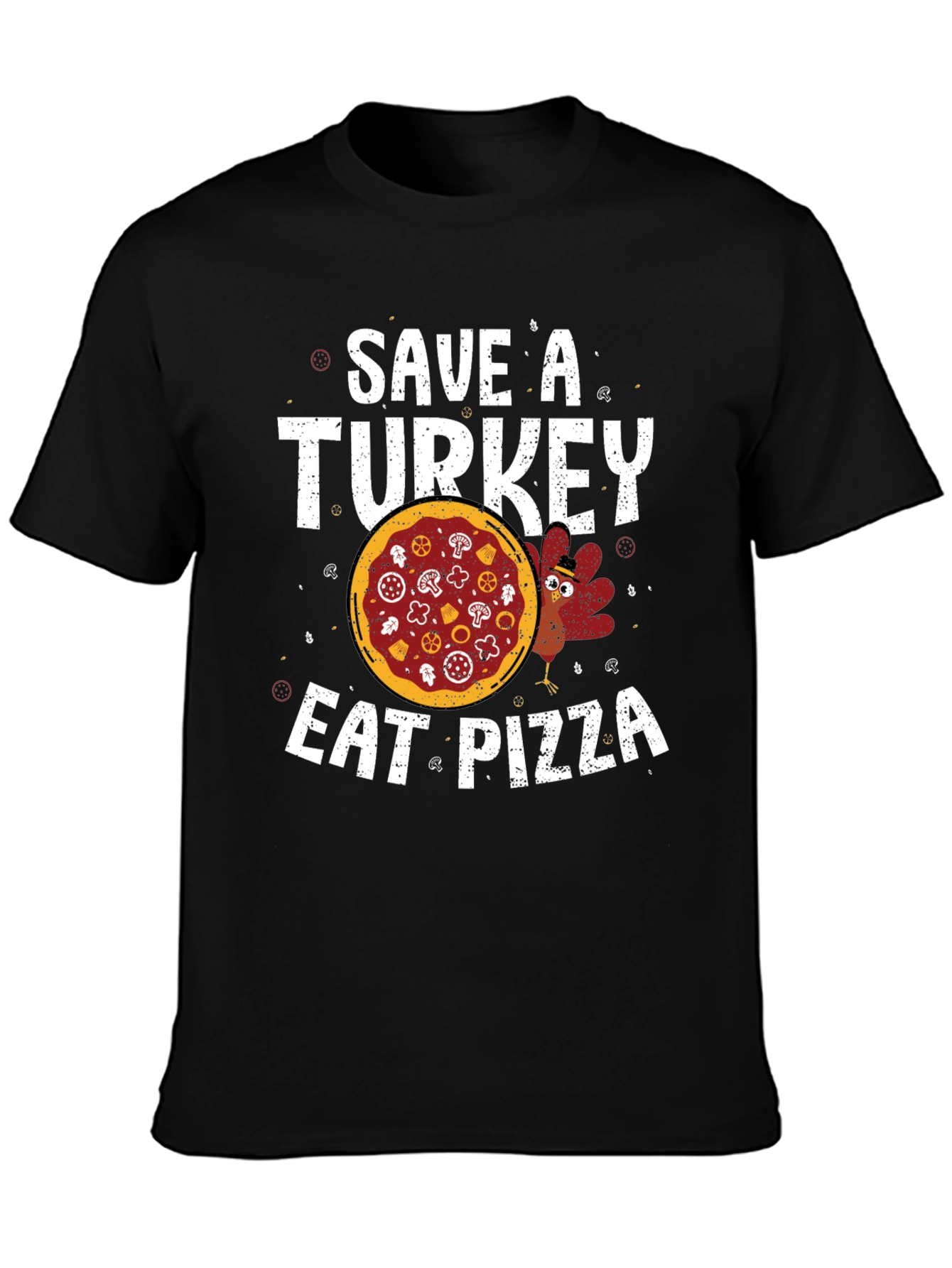 Save a Turkey Eat Pizza T-Shirt Funny Thanksgiving Tee