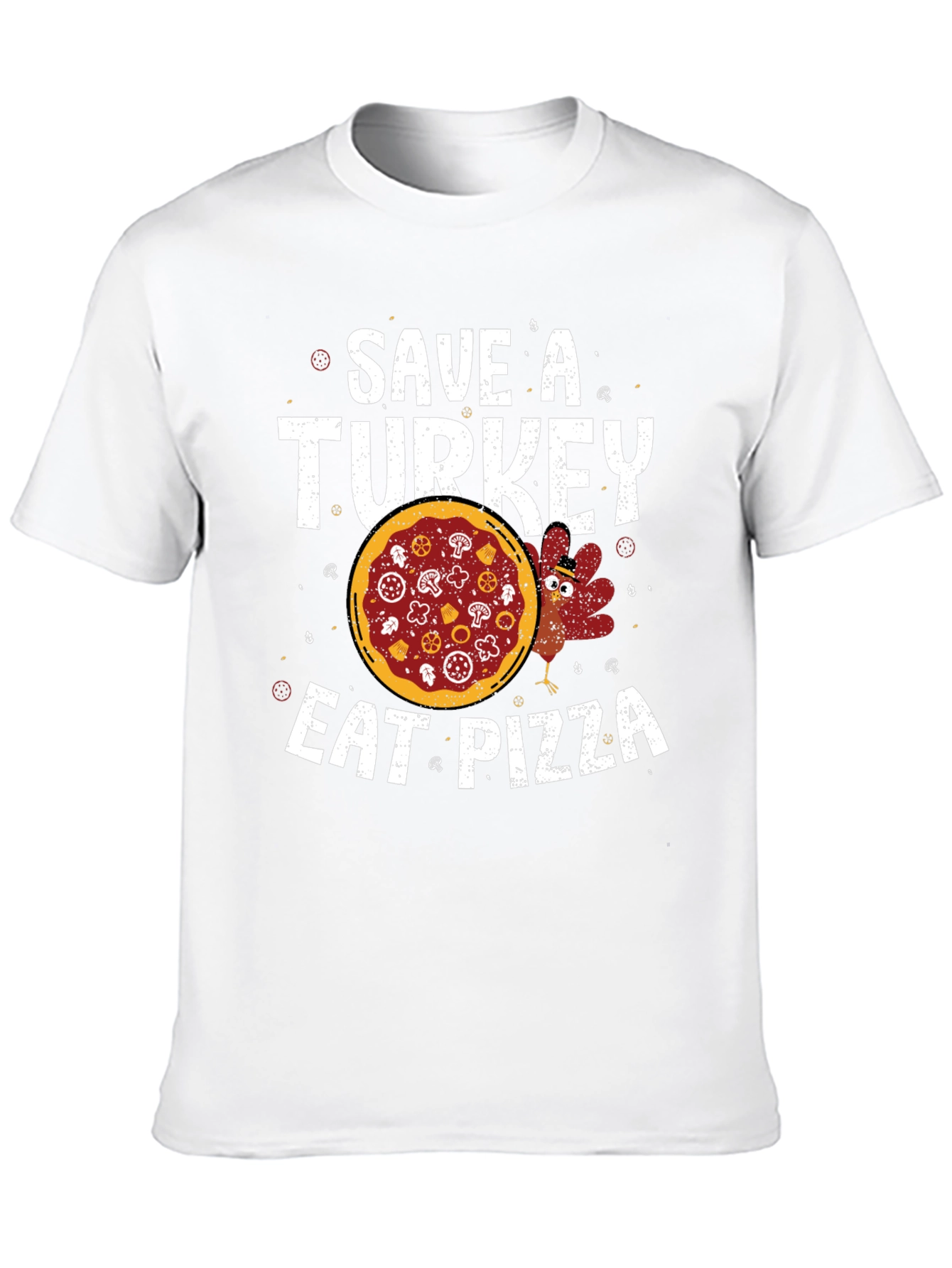 Save a Turkey Eat Pizza T-Shirt Funny Thanksgiving Tee