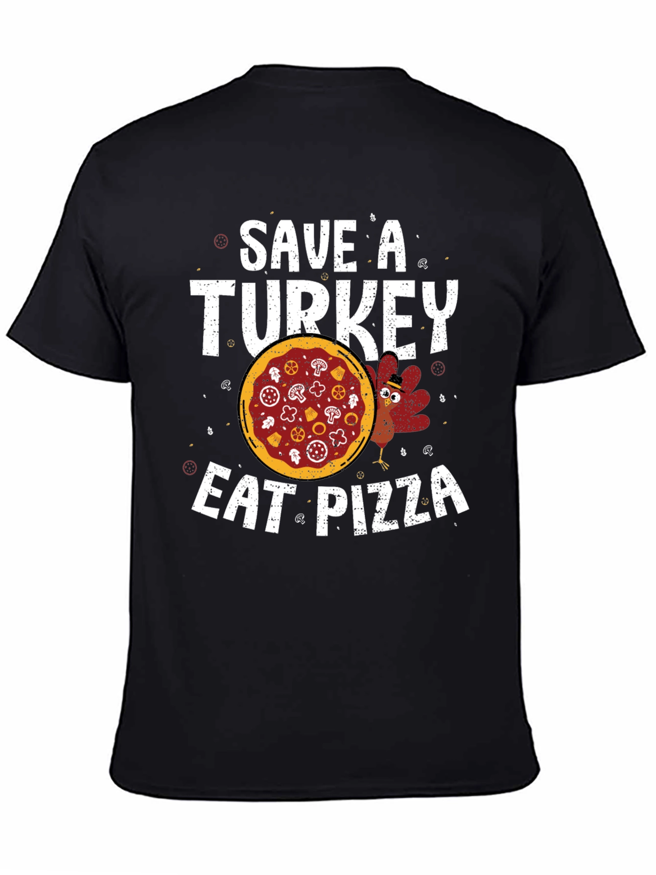 Save a Turkey Eat Pizza T-Shirt Funny Thanksgiving Tee