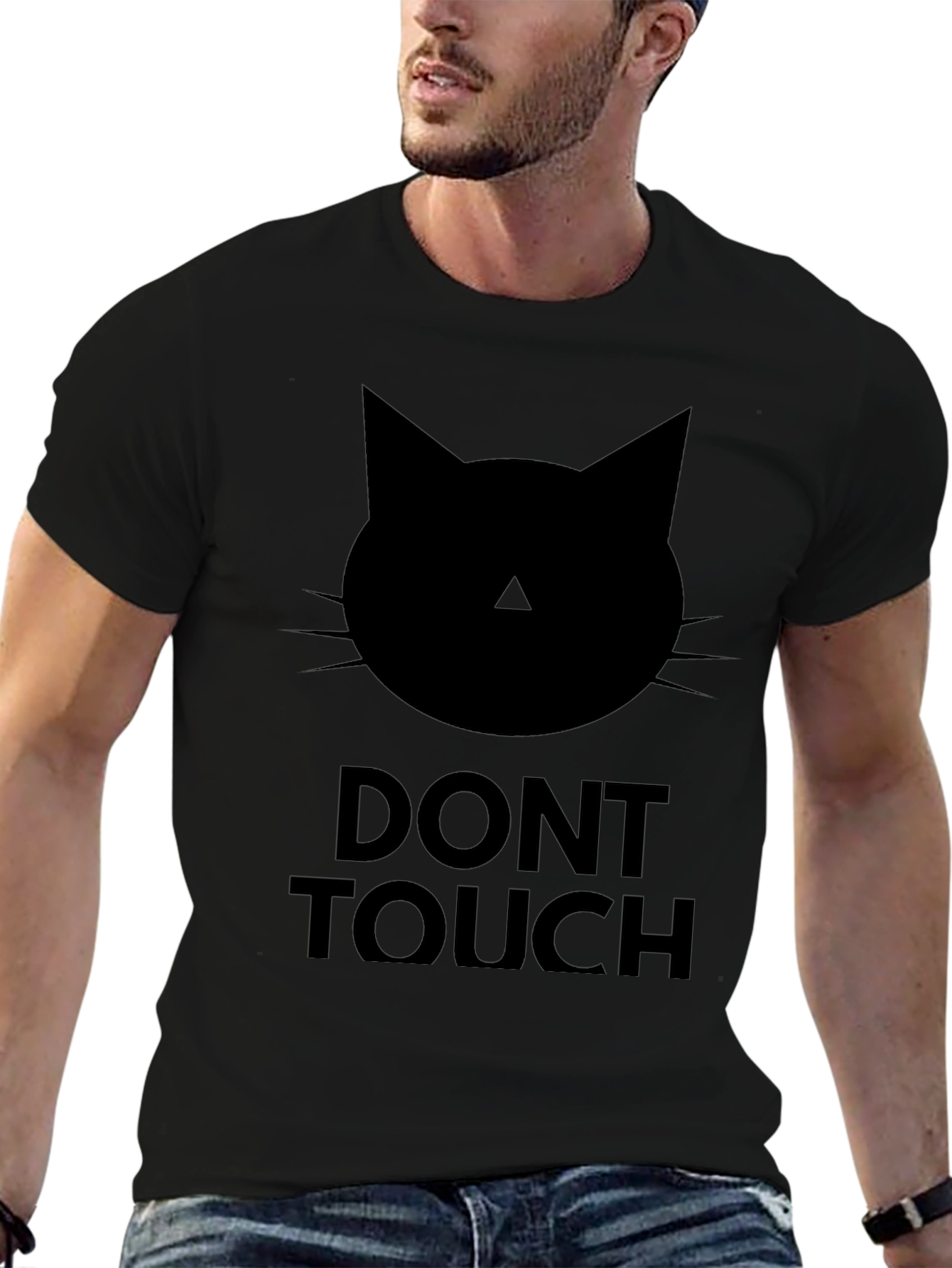 Dont Touch Black Cat Graphic Tee