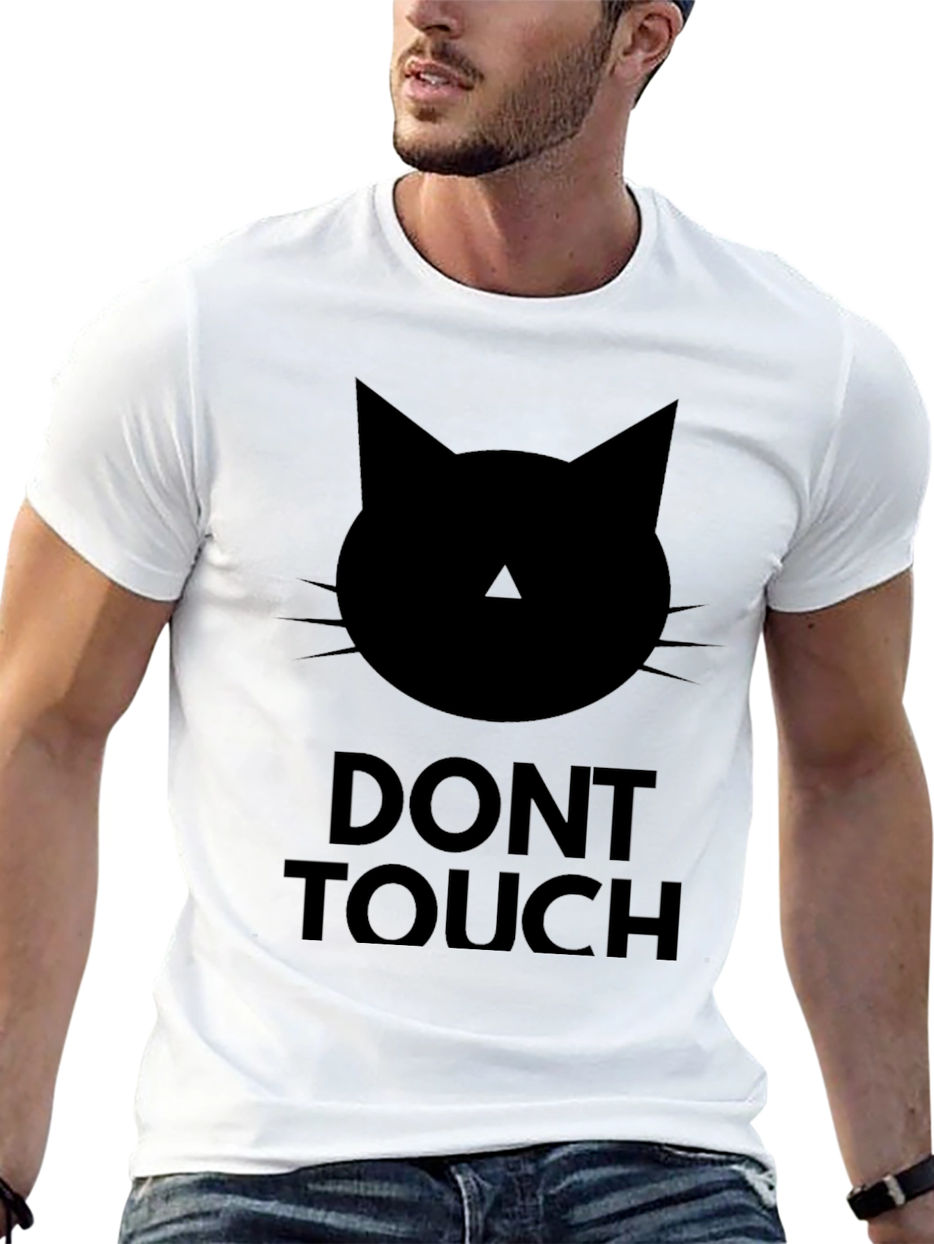 Dont Touch Black Cat Graphic Tee