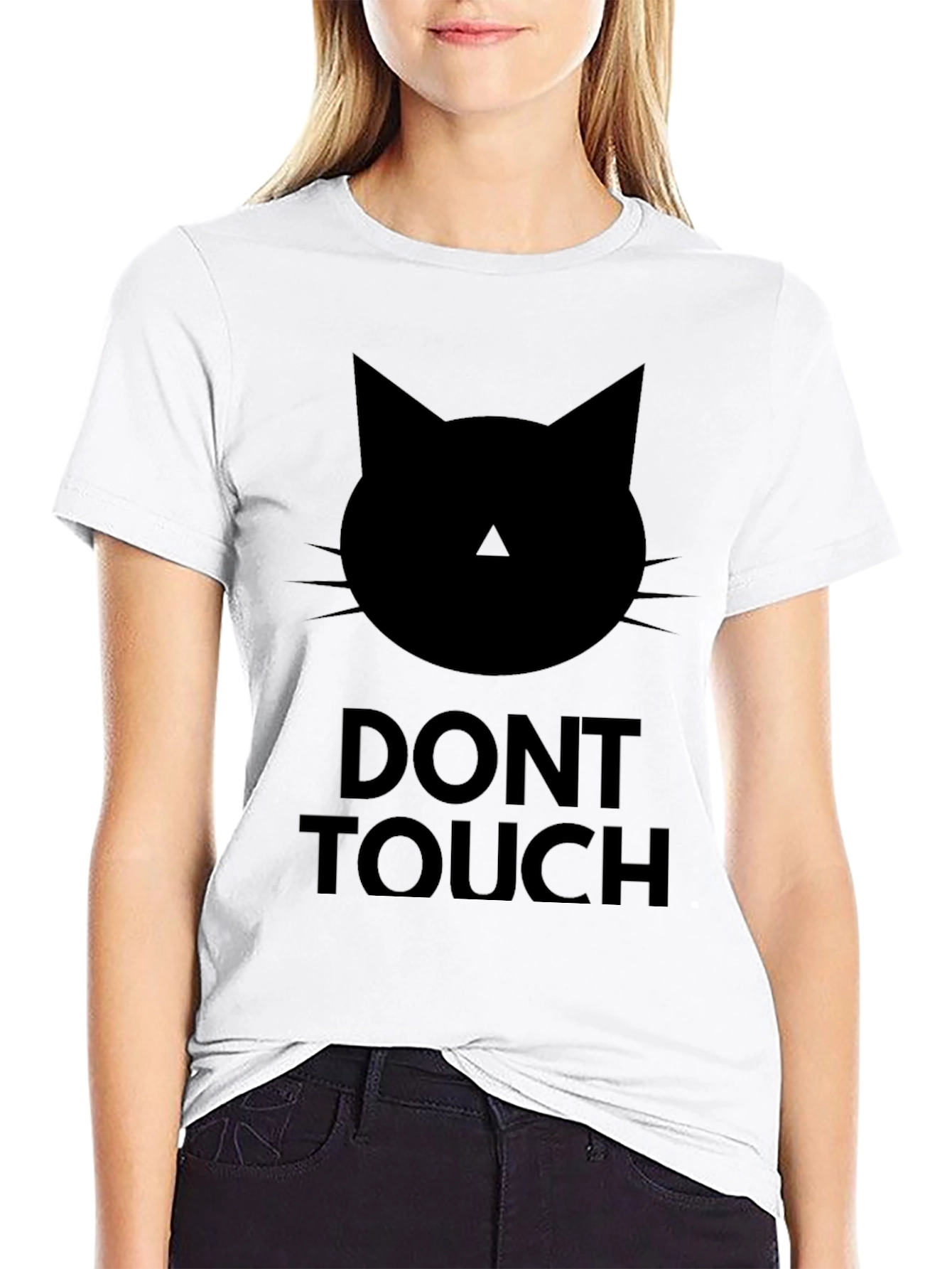 Dont Touch Black Cat Graphic Tee