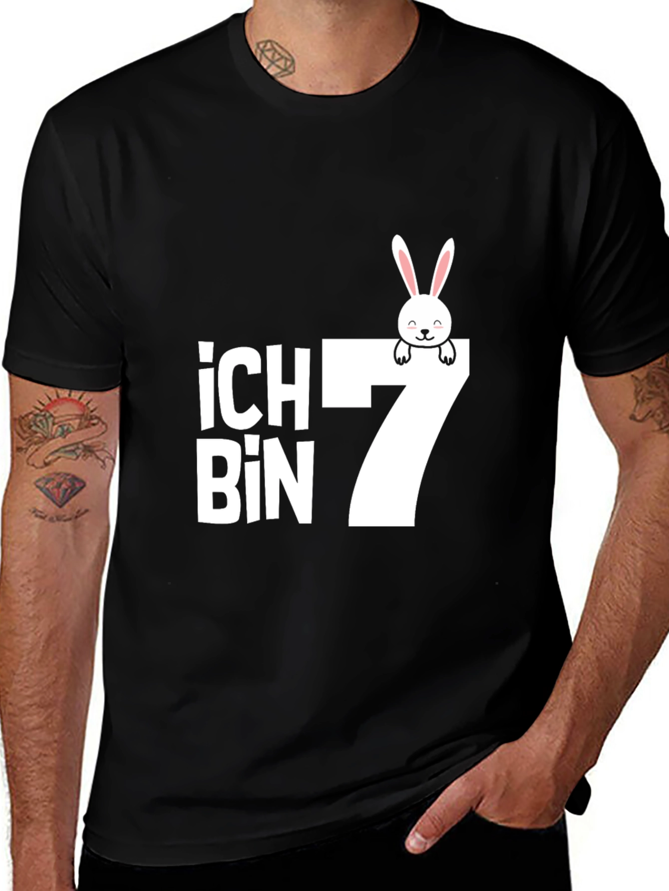 Ich Bin 7 Birthday Bunny T-Shirt