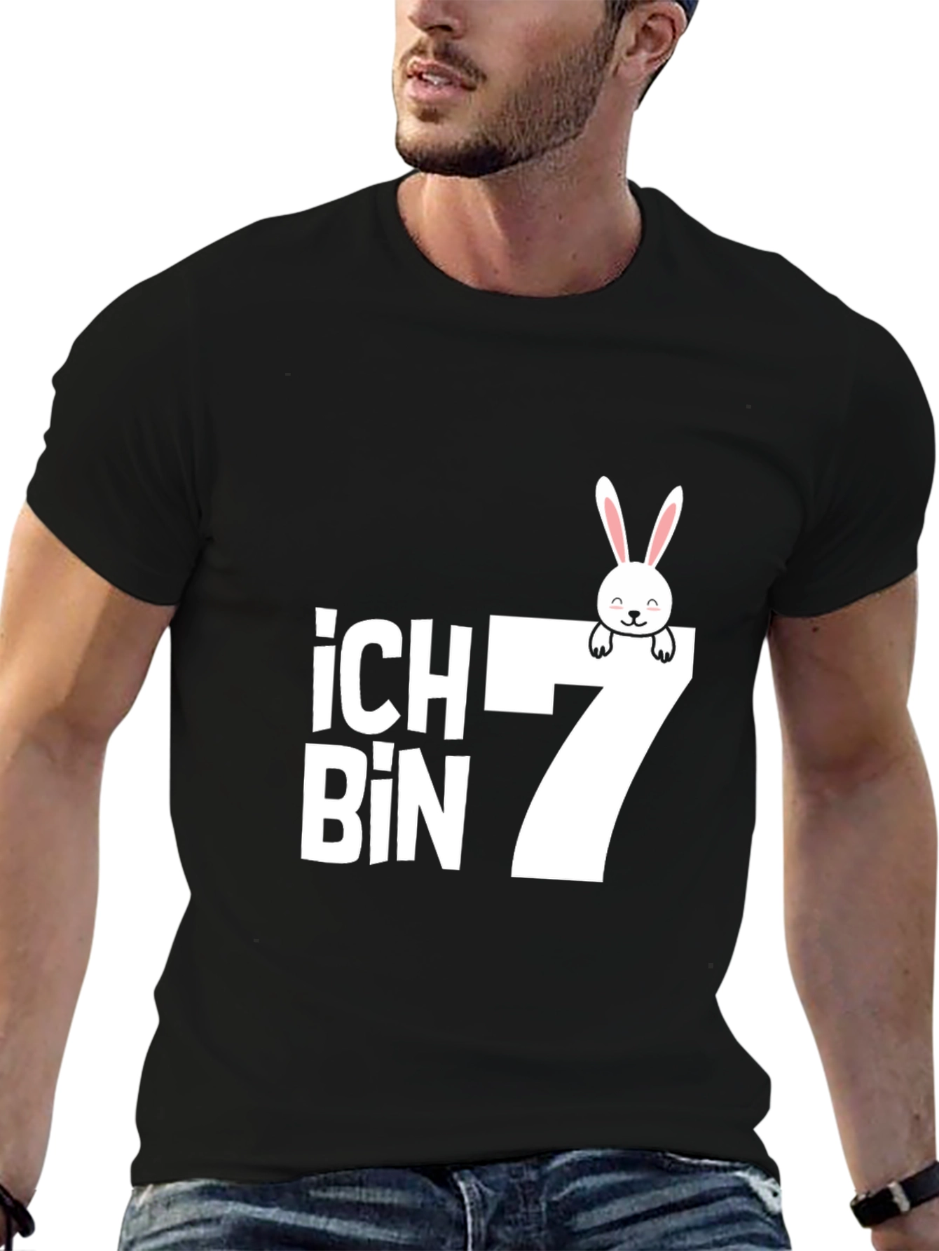 Ich Bin 7 Birthday Bunny T-Shirt