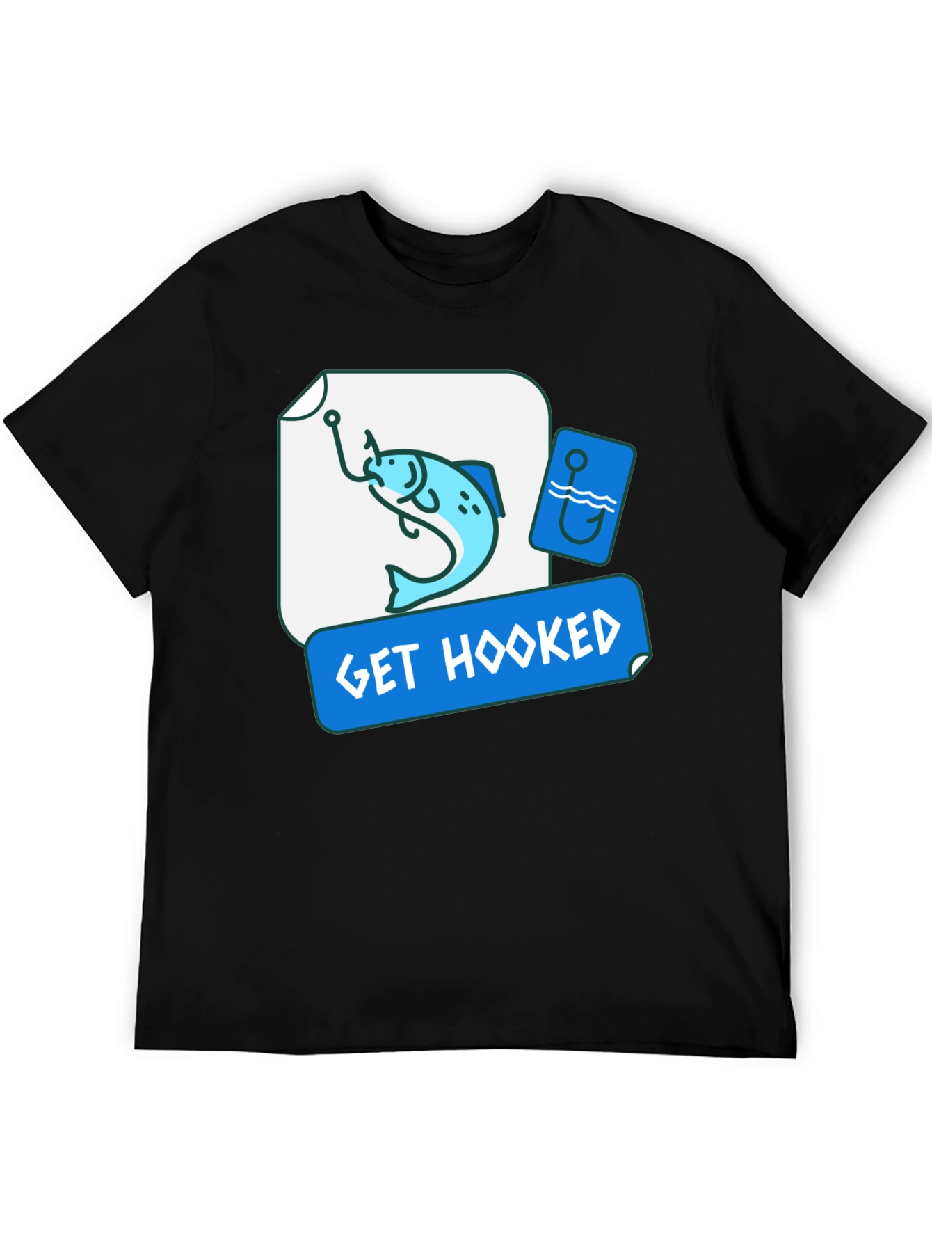 Get Hooked Fishing T-Shirt - Casual Tee