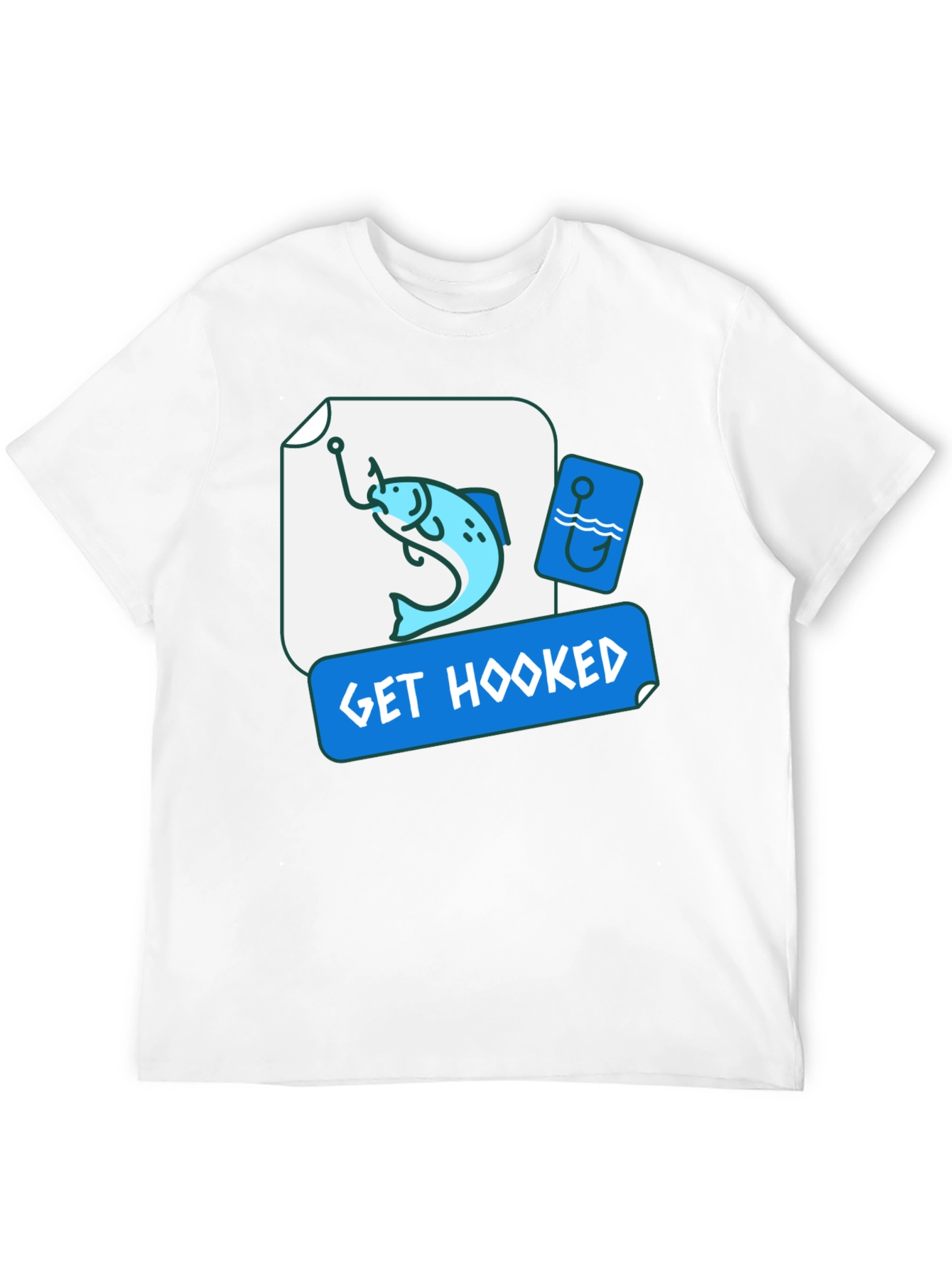 Get Hooked Fishing T-Shirt - Casual Tee