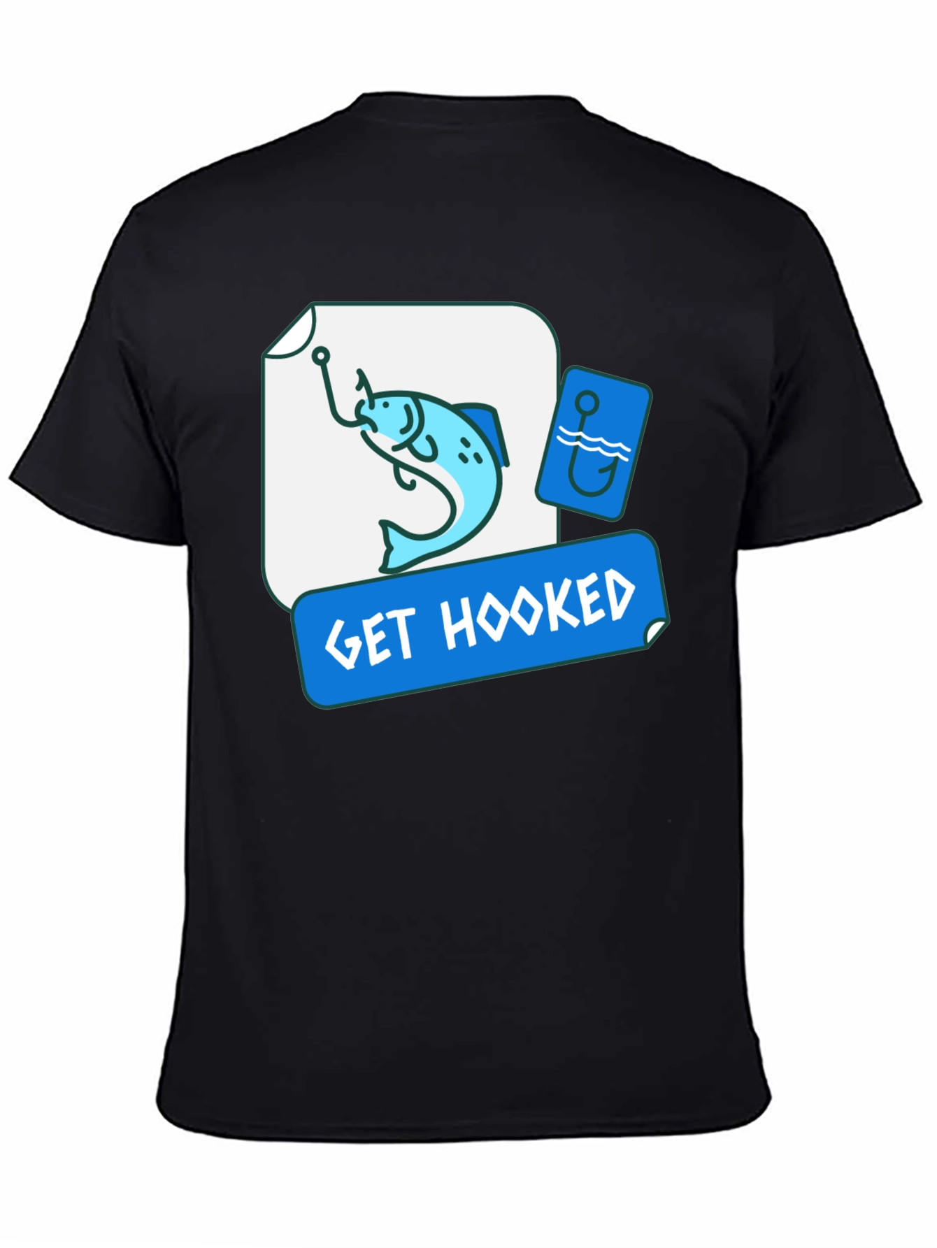 Get Hooked Fishing T-Shirt - Casual Tee
