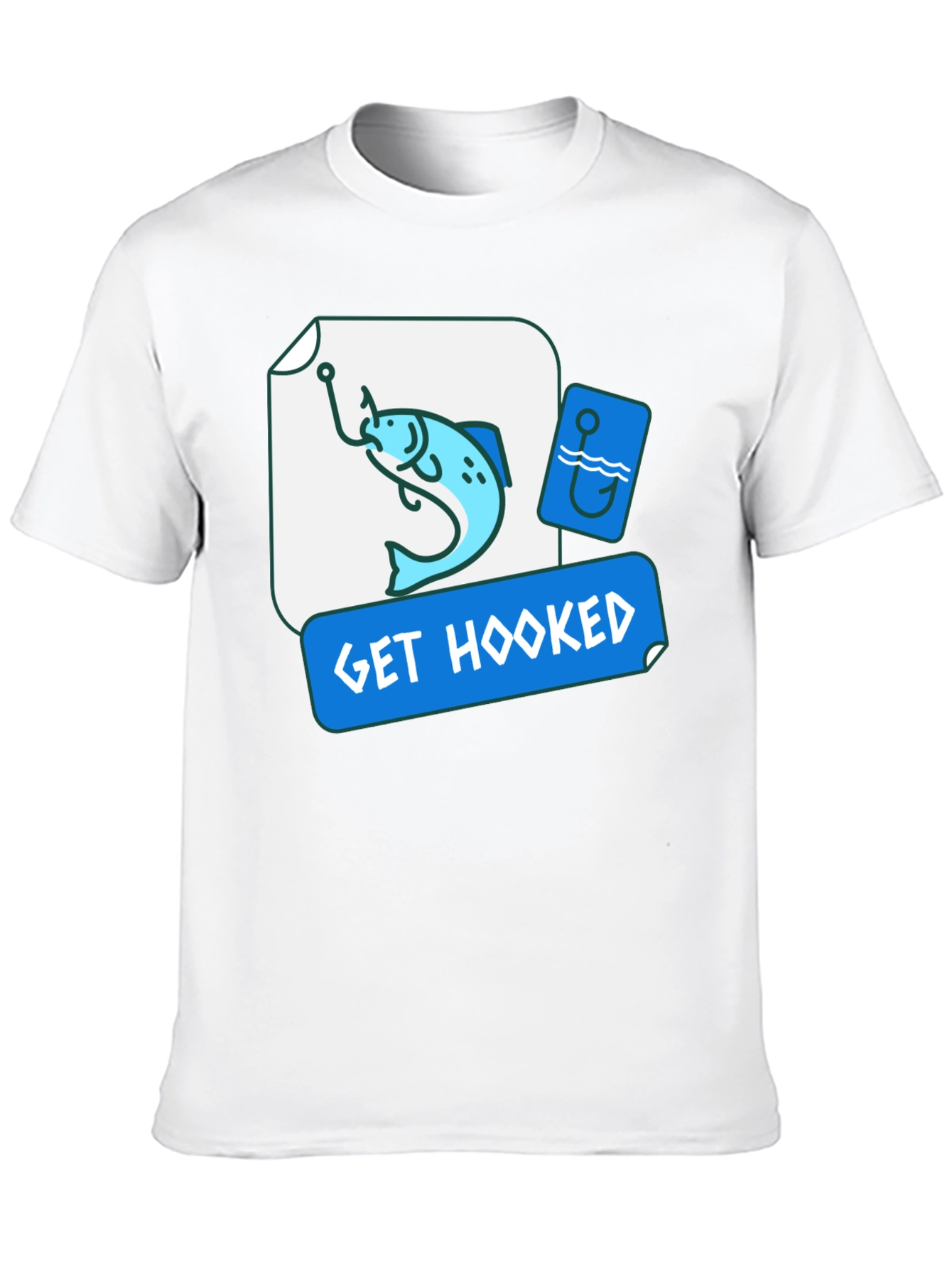 Get Hooked Fishing T-Shirt - Casual Tee
