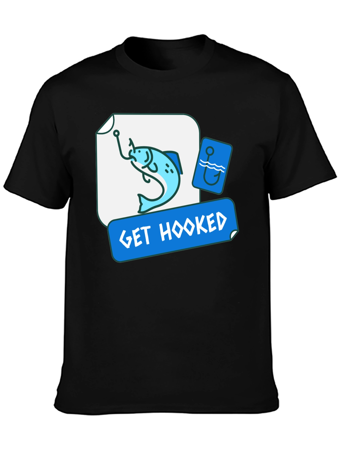 Get Hooked Fishing T-Shirt - Casual Tee