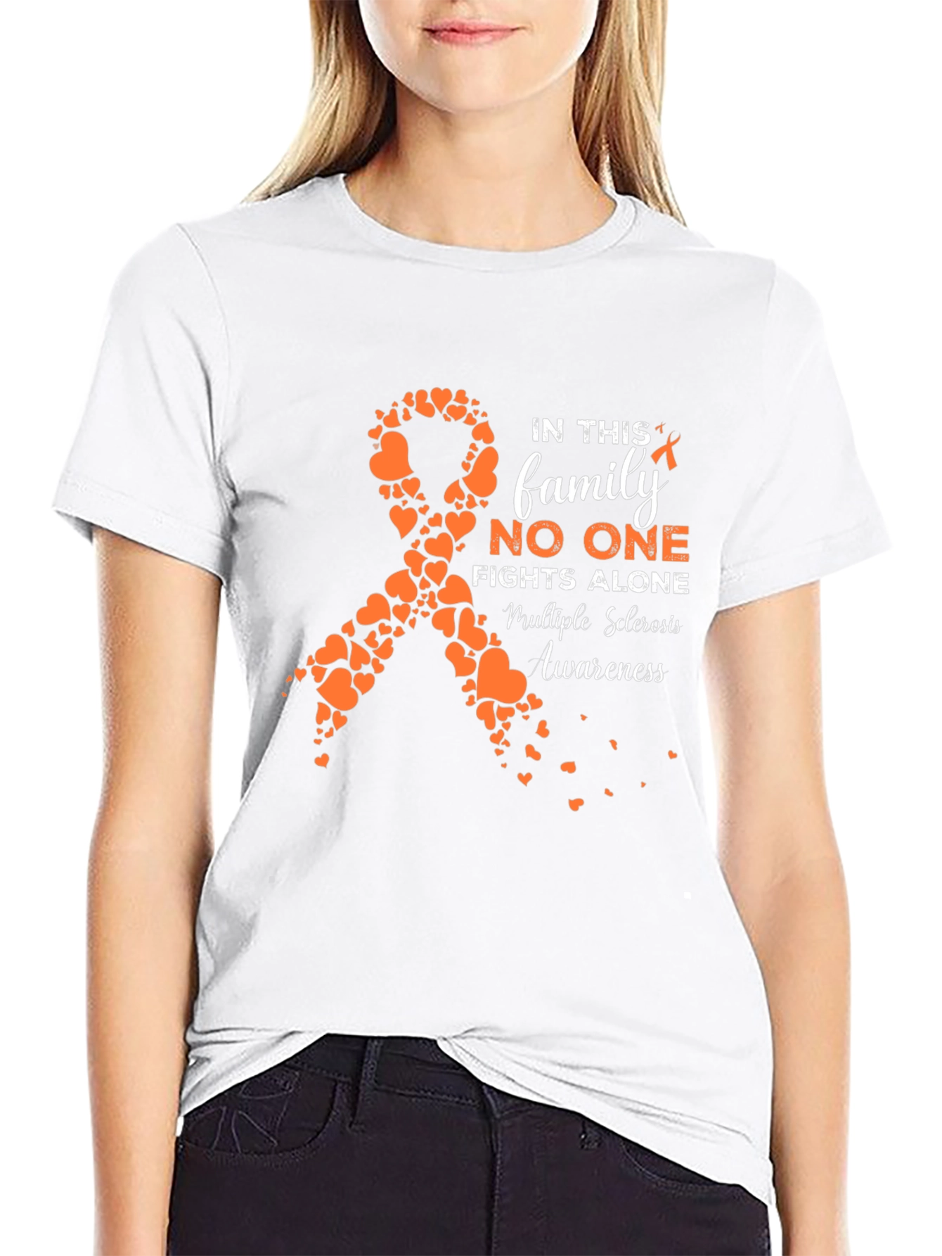 Multiple Sclerosis Awareness Ribbon Graphic Tee