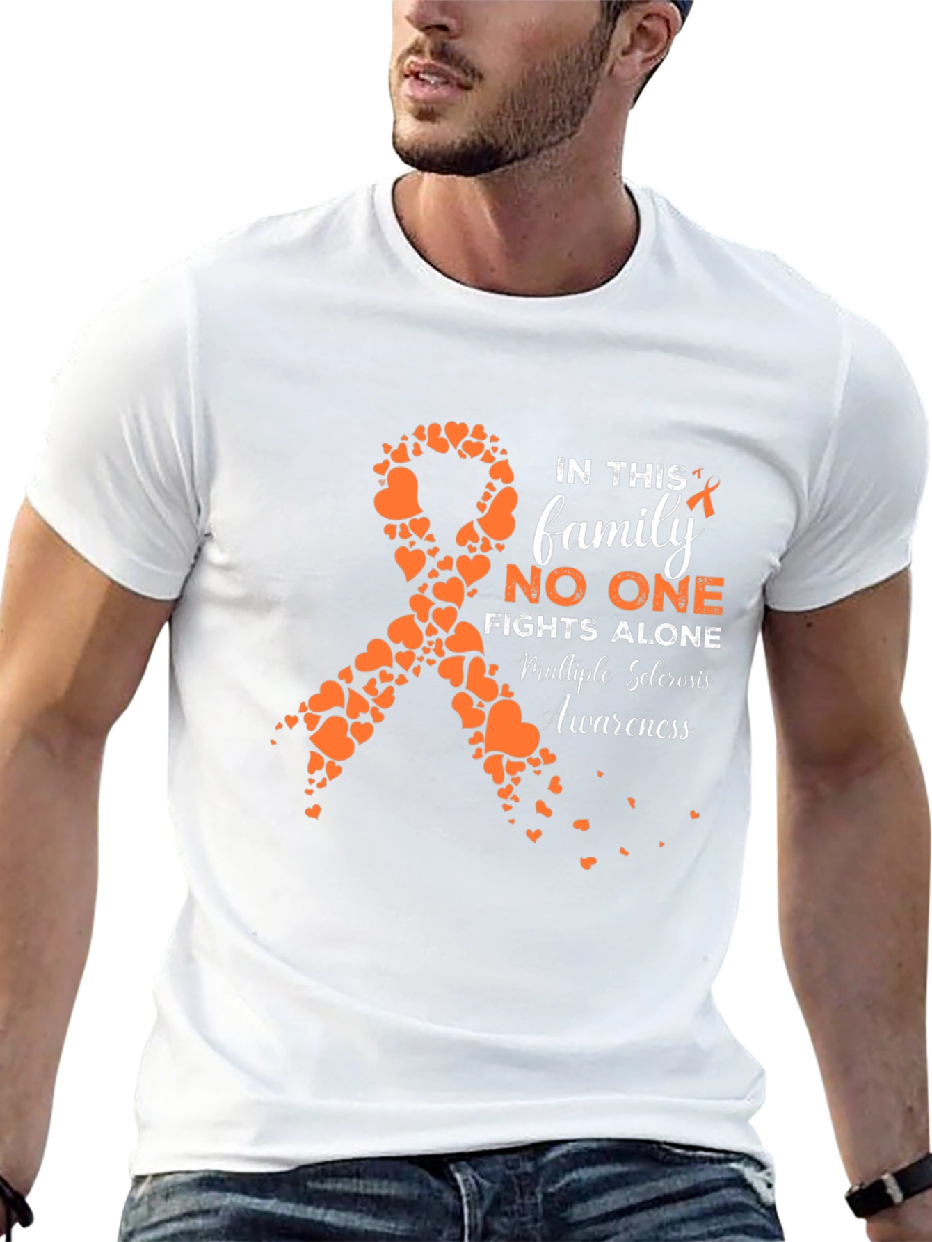 Multiple Sclerosis Awareness Ribbon Graphic Tee