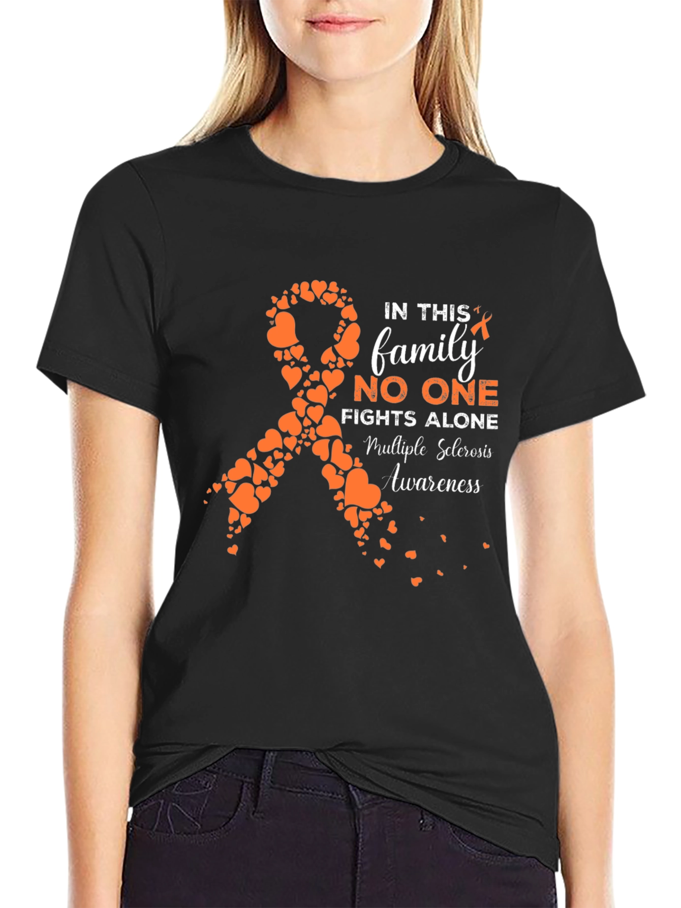 Multiple Sclerosis Awareness Ribbon Graphic Tee