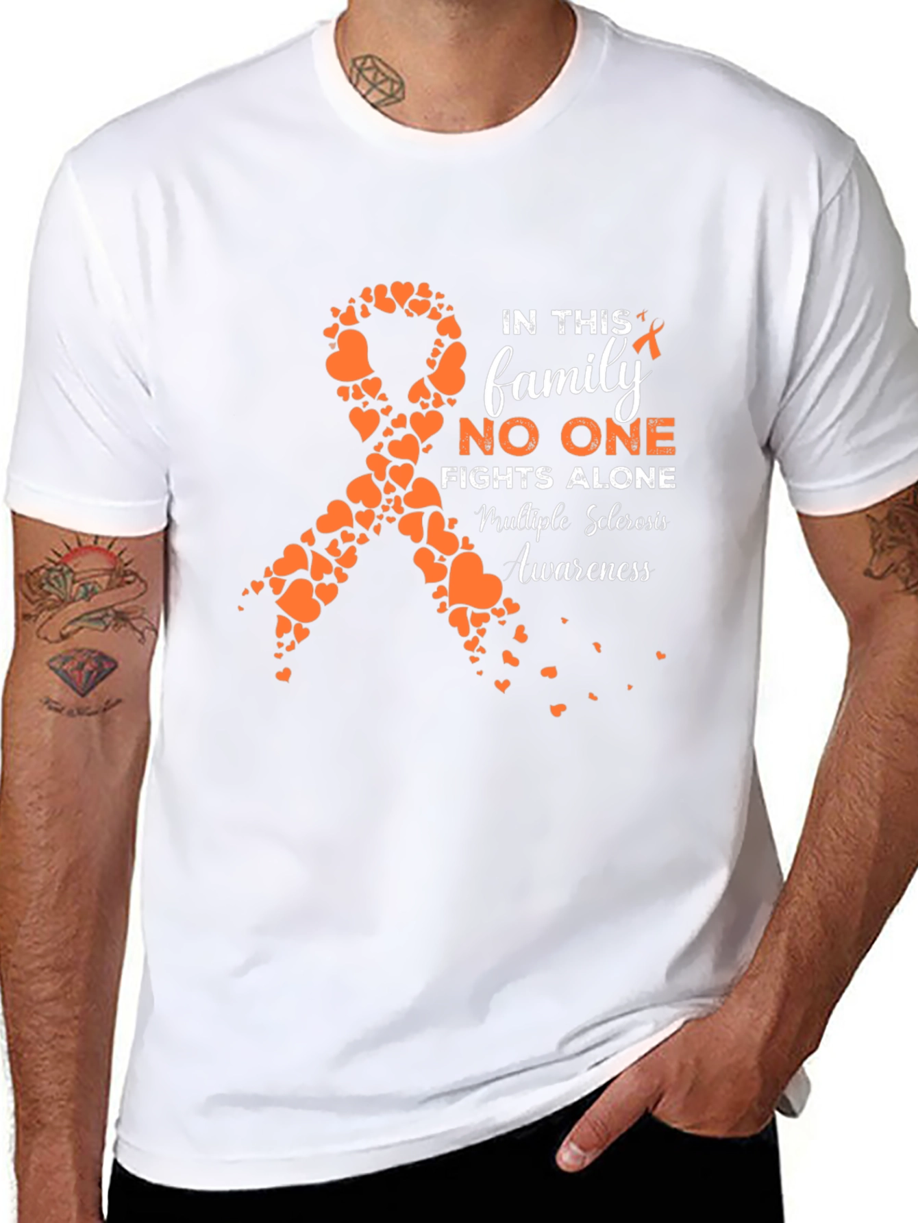 Multiple Sclerosis Awareness Ribbon Graphic Tee