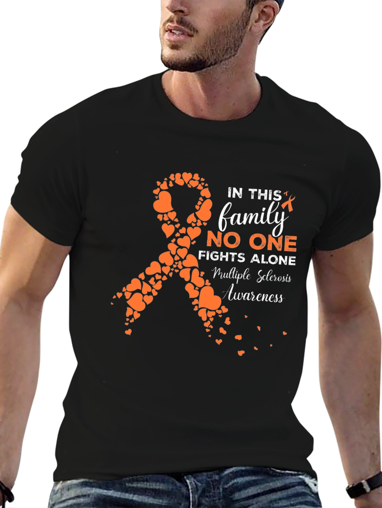 Multiple Sclerosis Awareness Ribbon Graphic Tee
