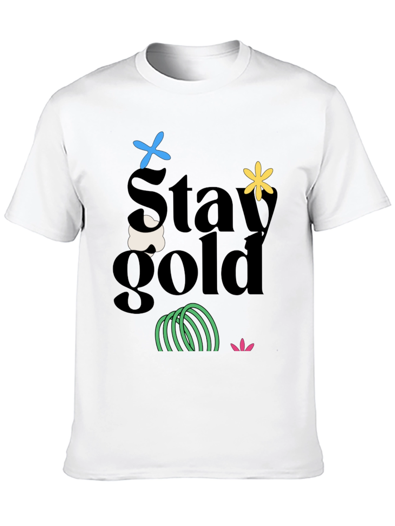 Stay Gold Graphic Tee - Trendy Unisex T-Shirt