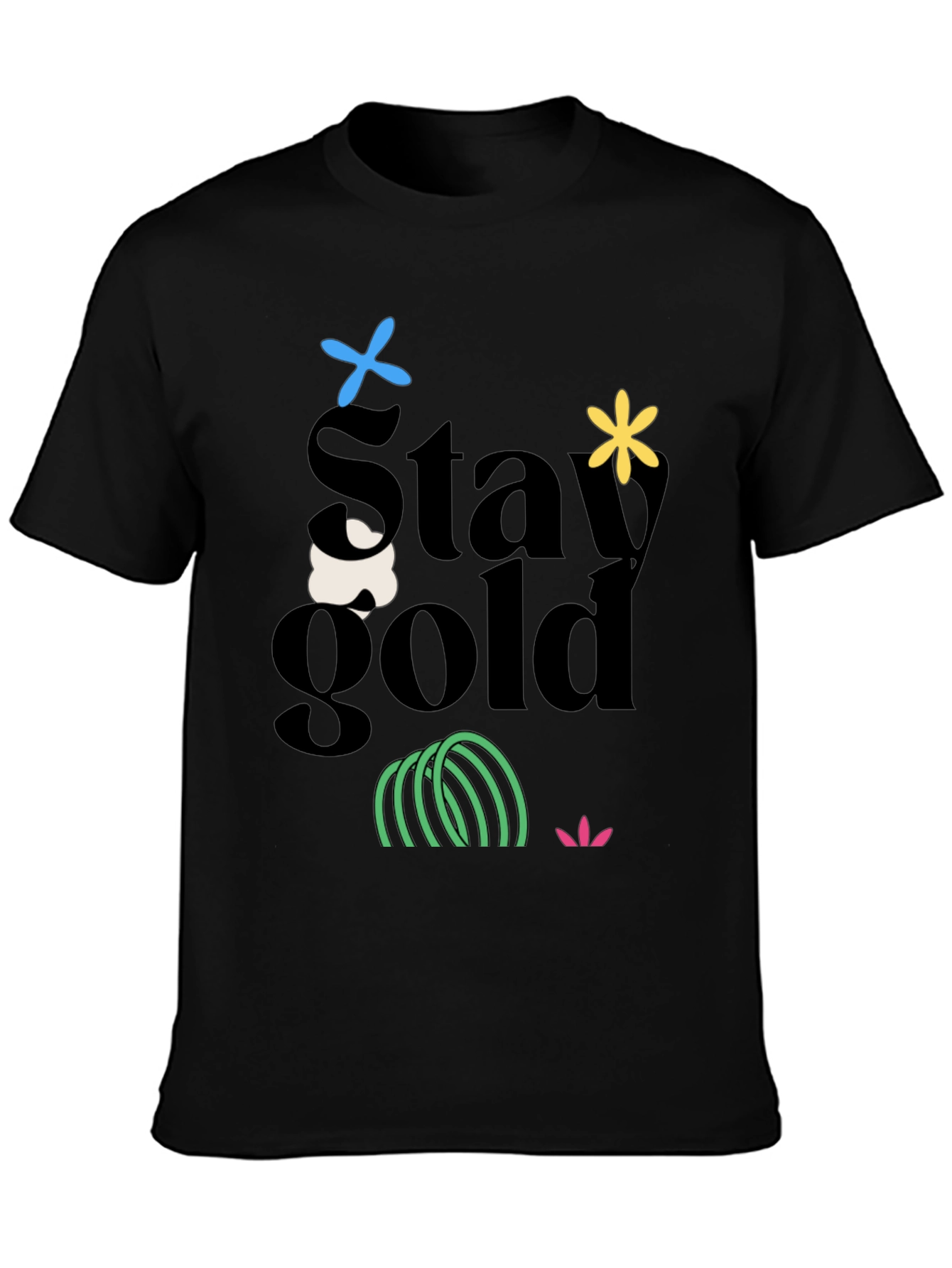 Stay Gold Graphic Tee - Trendy Unisex T-Shirt