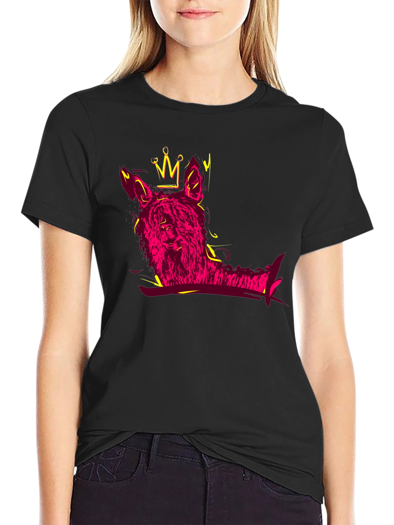 Alpaca King Graphic Tee - Stylish Crew Neck T-Shirt
