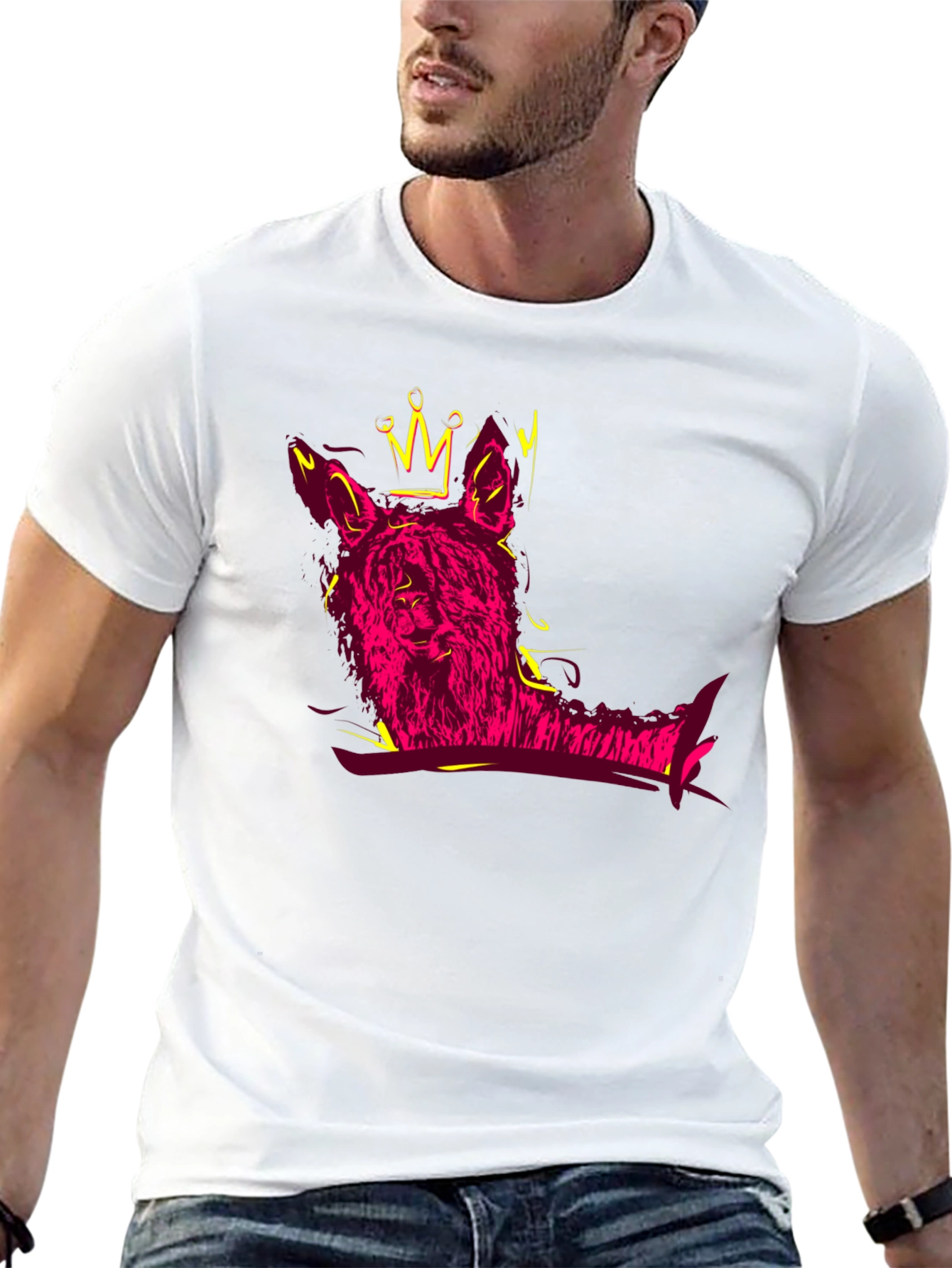 Alpaca King Graphic Tee - Stylish Crew Neck T-Shirt