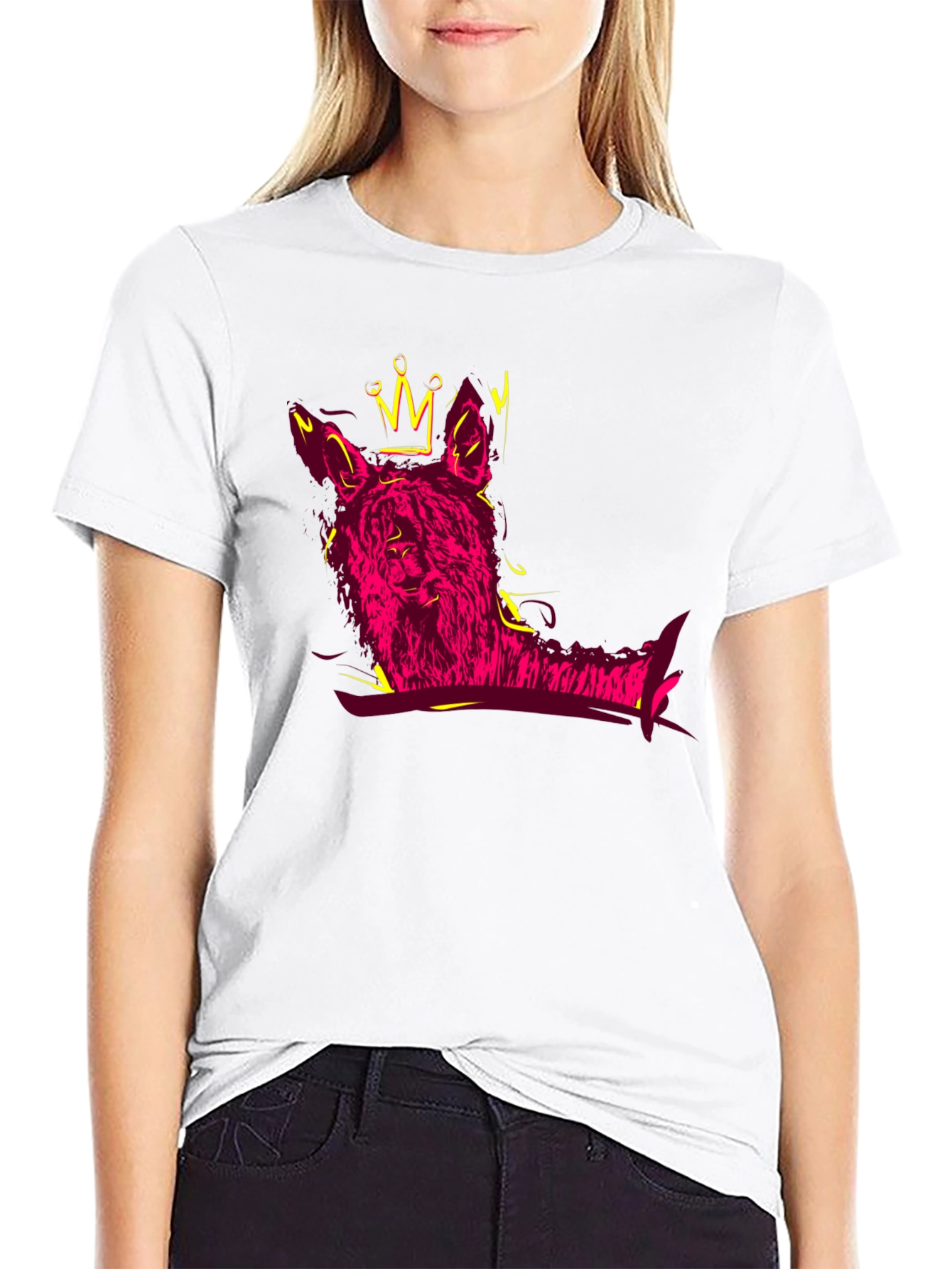 Alpaca King Graphic Tee - Stylish Crew Neck T-Shirt
